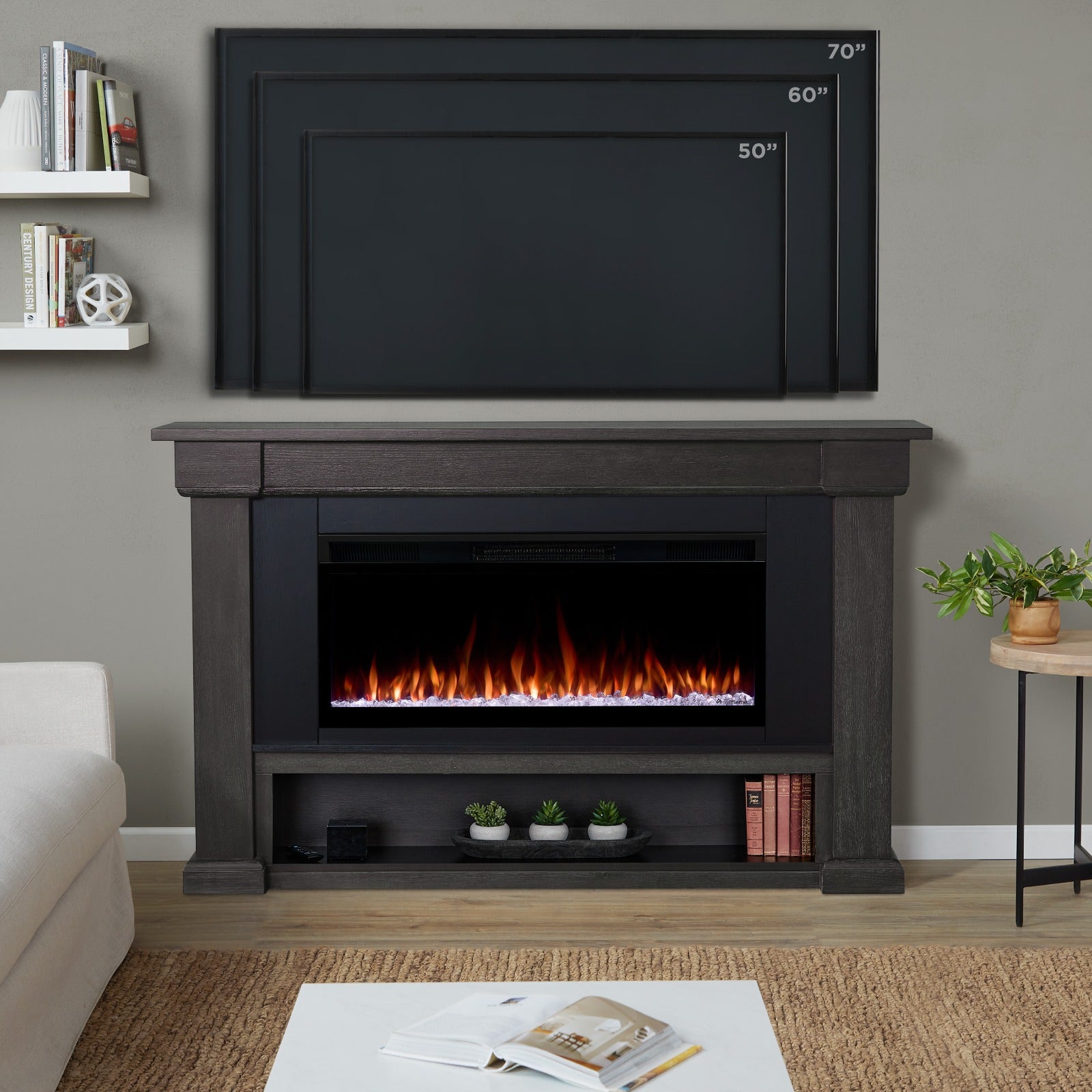 Bristow SMART Landscape Electric Fireplace - Real Flame