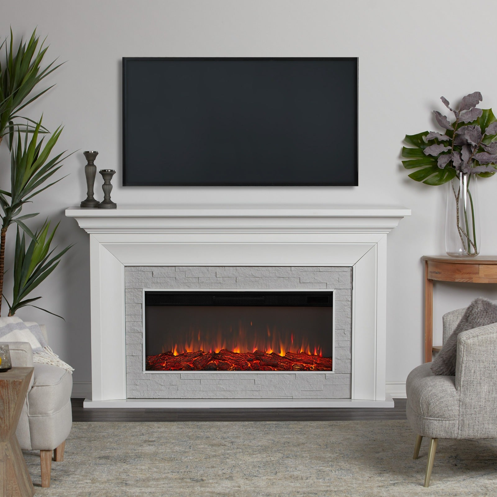 Sonia Landscape Electric Fireplace - Real Flame