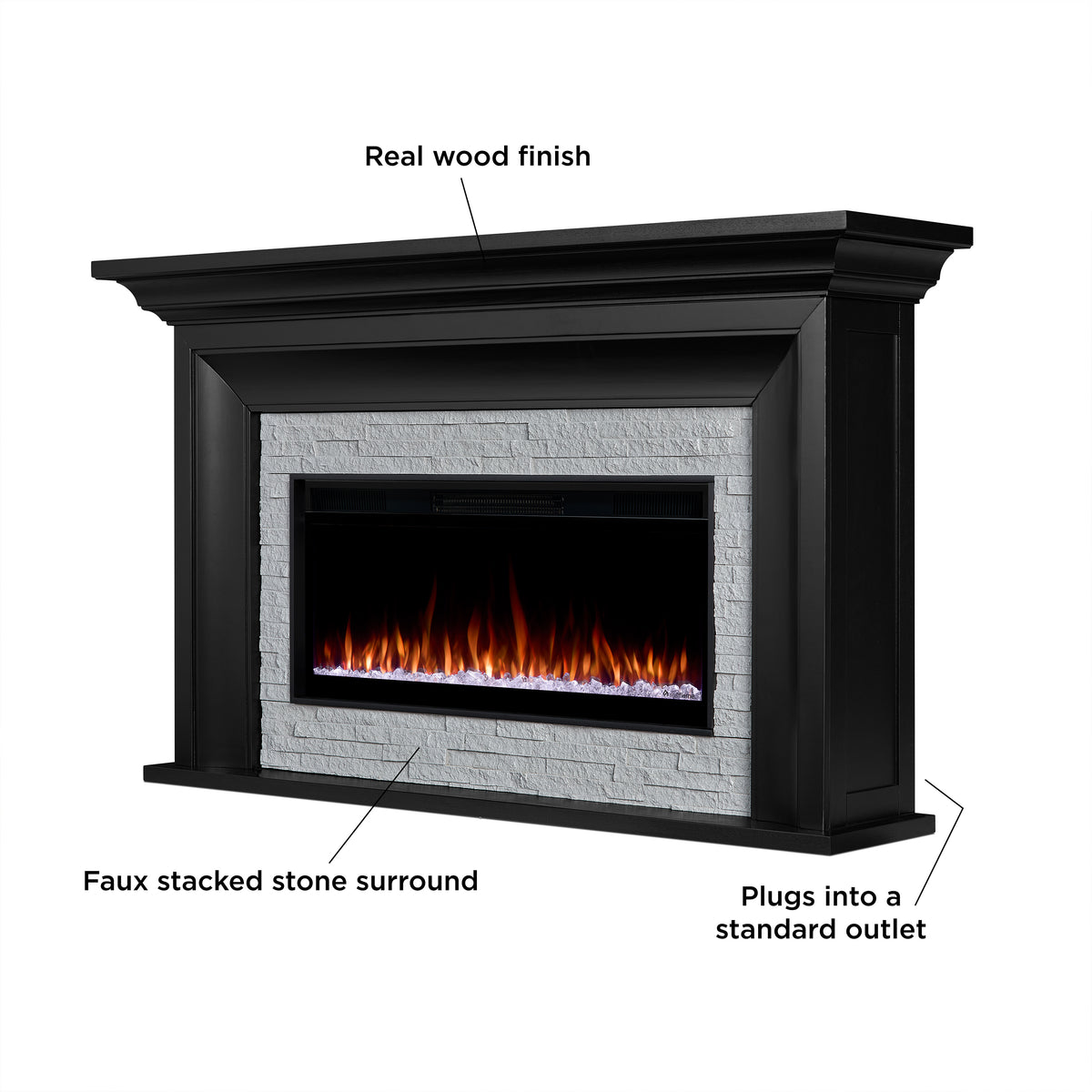 Sonia SMART Landscape Electric Fireplace - Real Flame