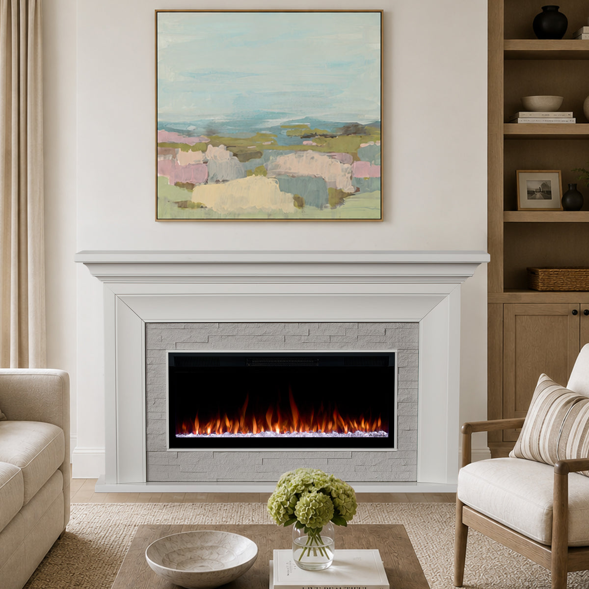 Sonia SMART Landscape Electric Fireplace - Real Flame