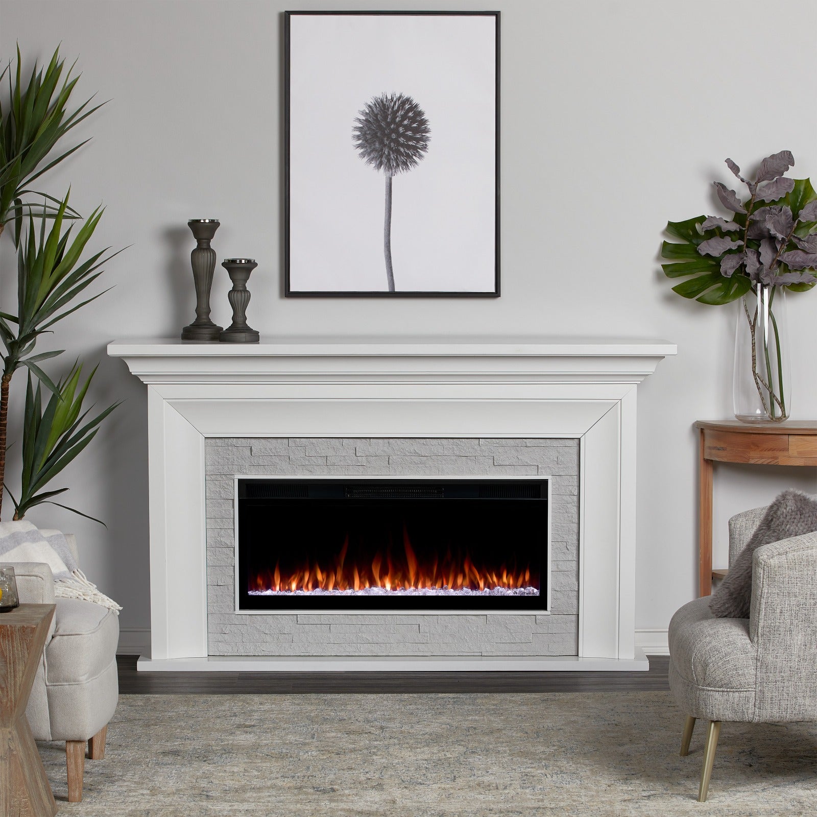 Sonia SMART Landscape Electric Fireplace - Real Flame