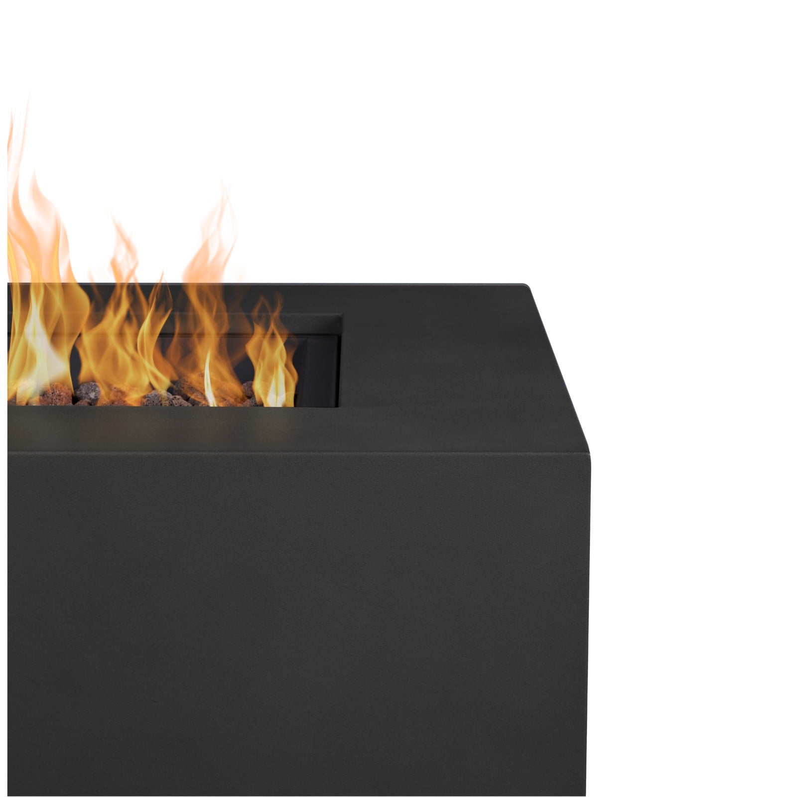 Aegean Square Propane or Natural Gas Fire Pit Table - Real Flame