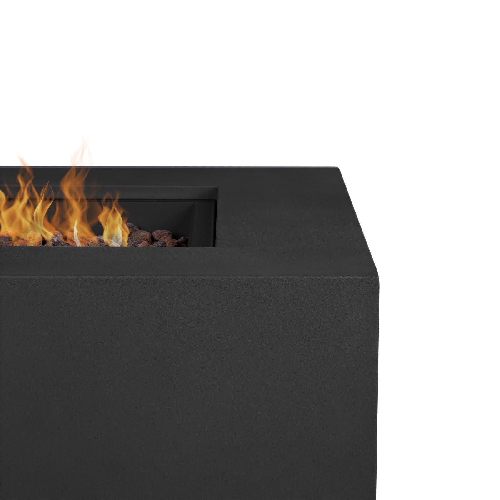 Aegean 50" Rectangle Propane or Natural Gas Fire Pit Table - Real Flame
