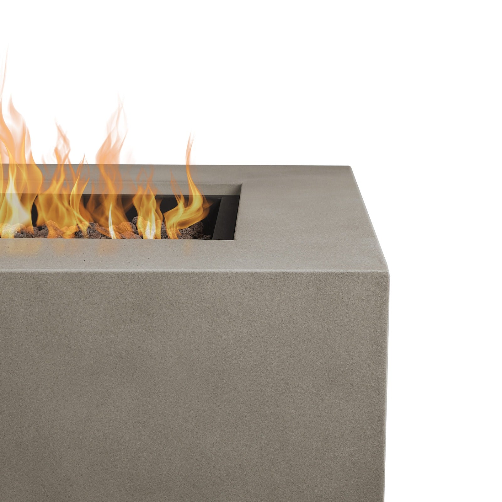 Aegean 50" Rectangle Propane or Natural Gas Fire Pit Table - Real Flame