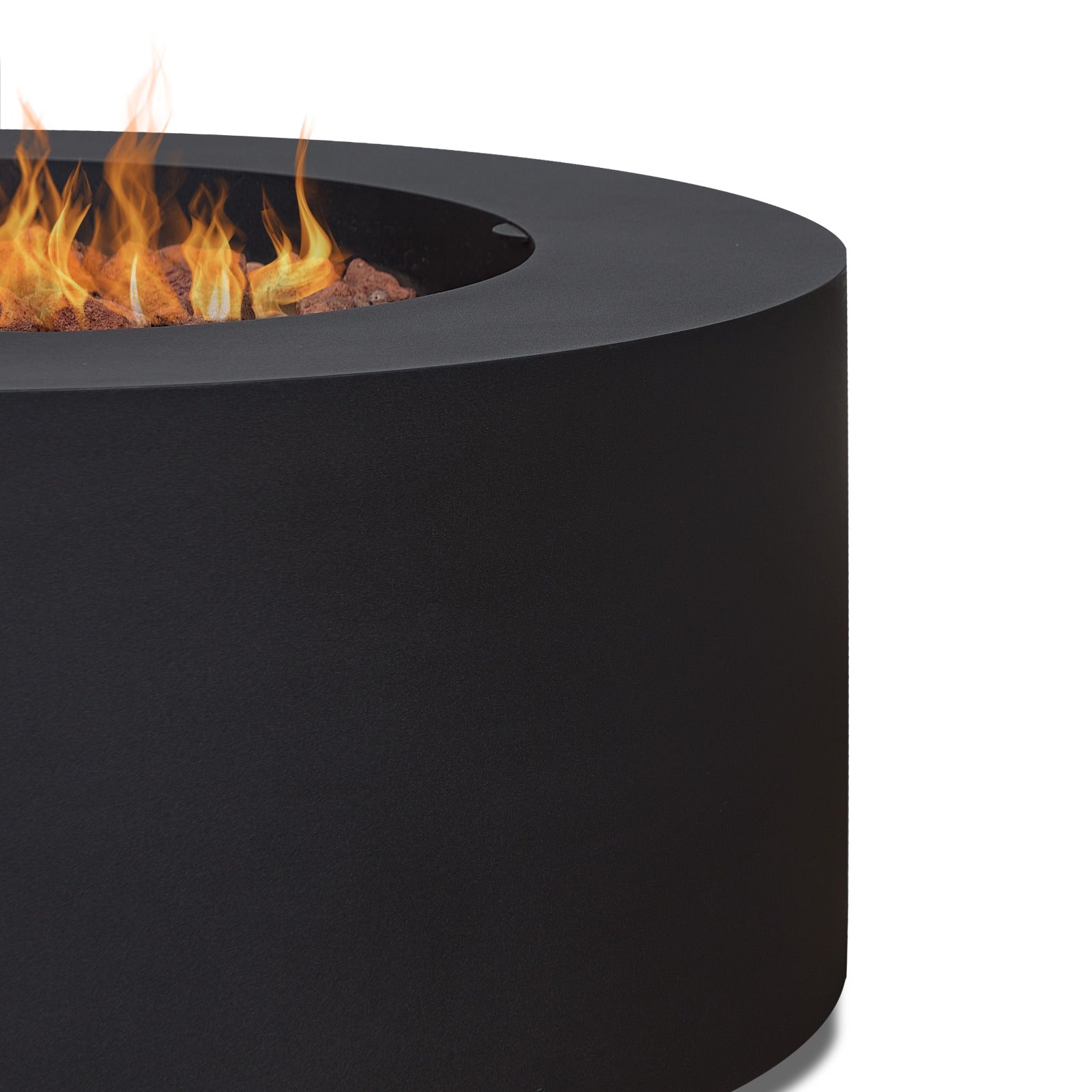 Aegean Round Propane or Natural Gas Fire Pit Table - Real Flame