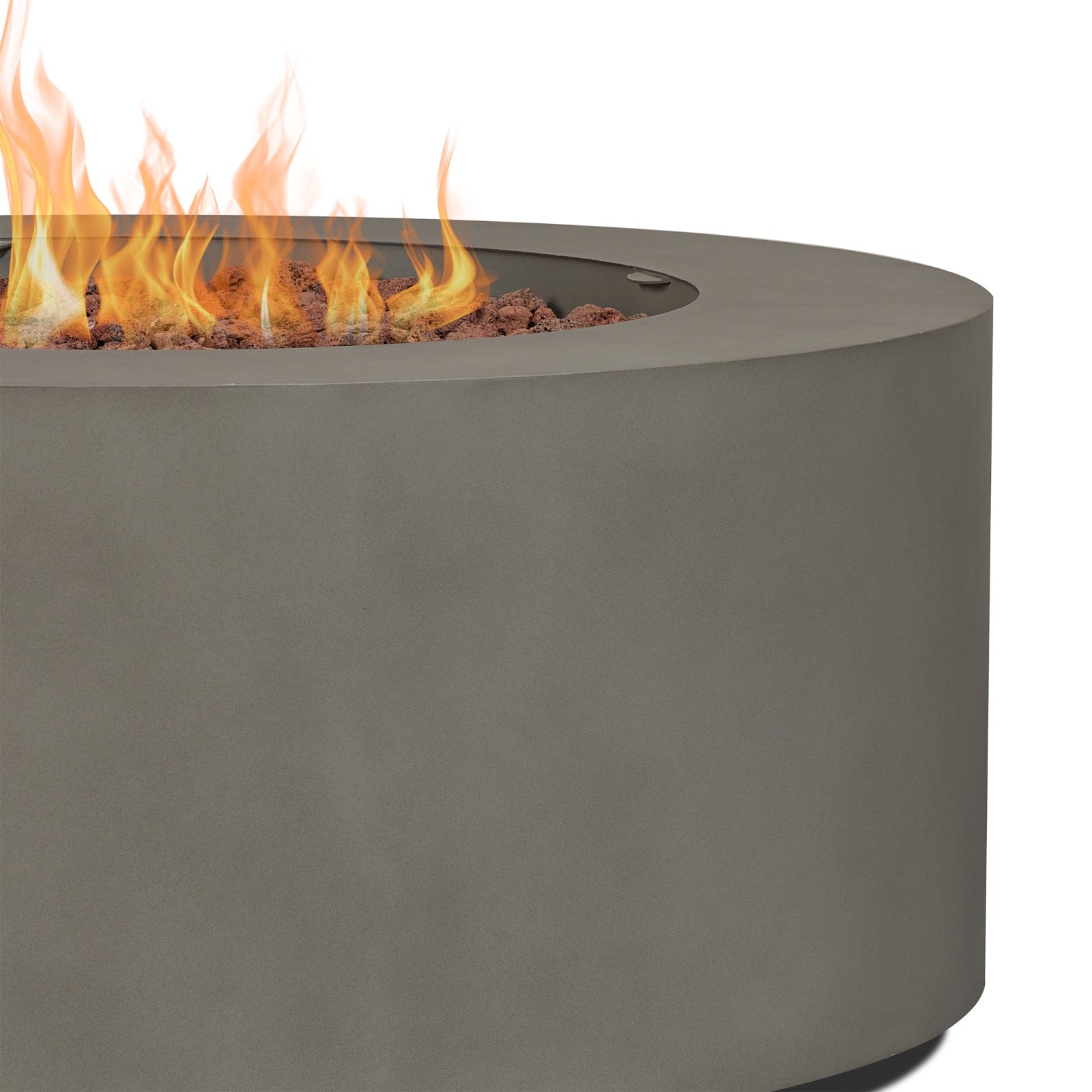 Aegean Round Propane or Natural Gas Fire Pit Table - Real Flame