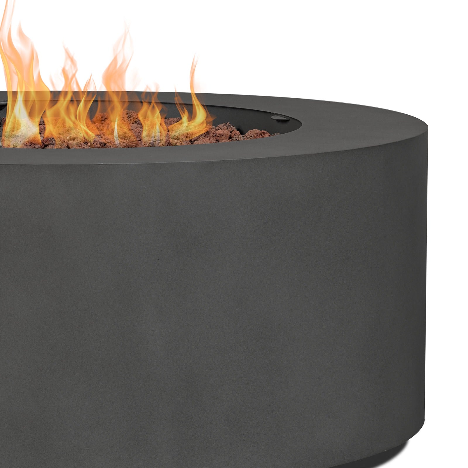 Aegean Round Propane or Natural Gas Fire Pit Table - Real Flame