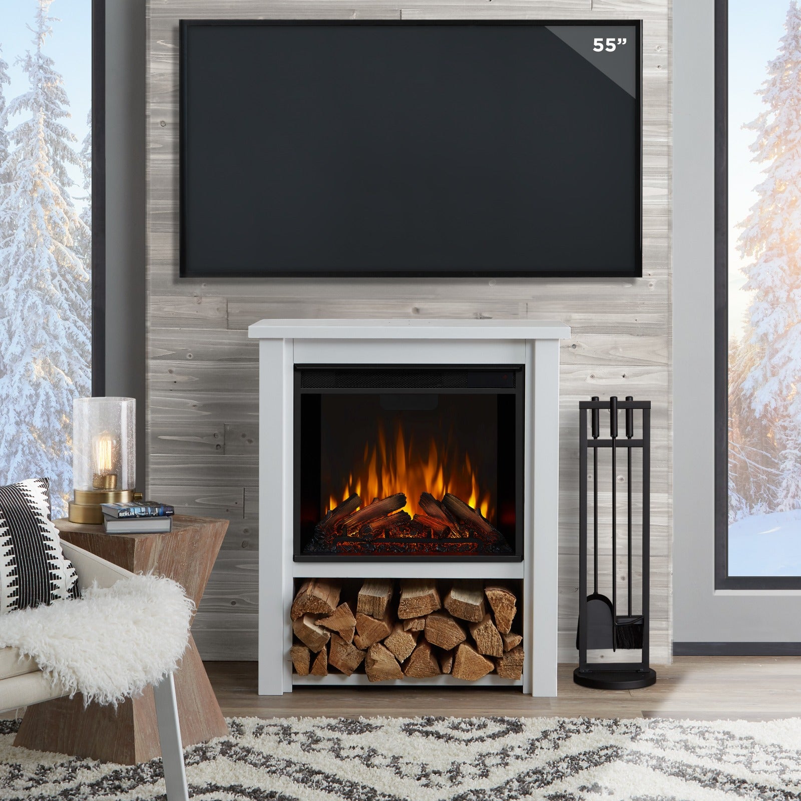 Hollis Electric Fireplace - Real Flame