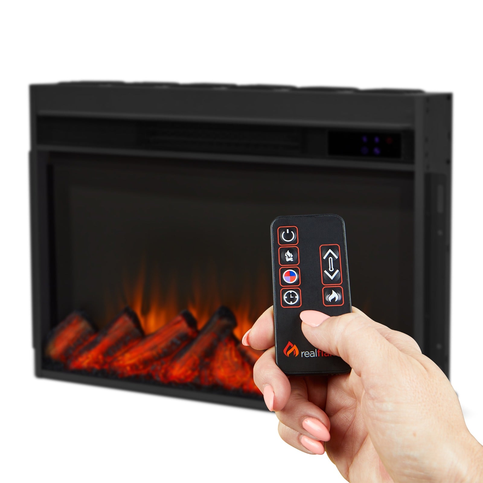 Penrose Slim Electric Fireplace TV Stand - Real Flame