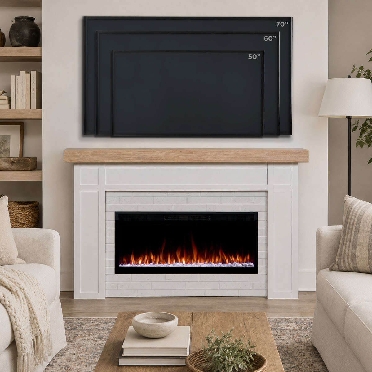 Cravenhall SMART Landscape Electric Fireplace - Real Flame