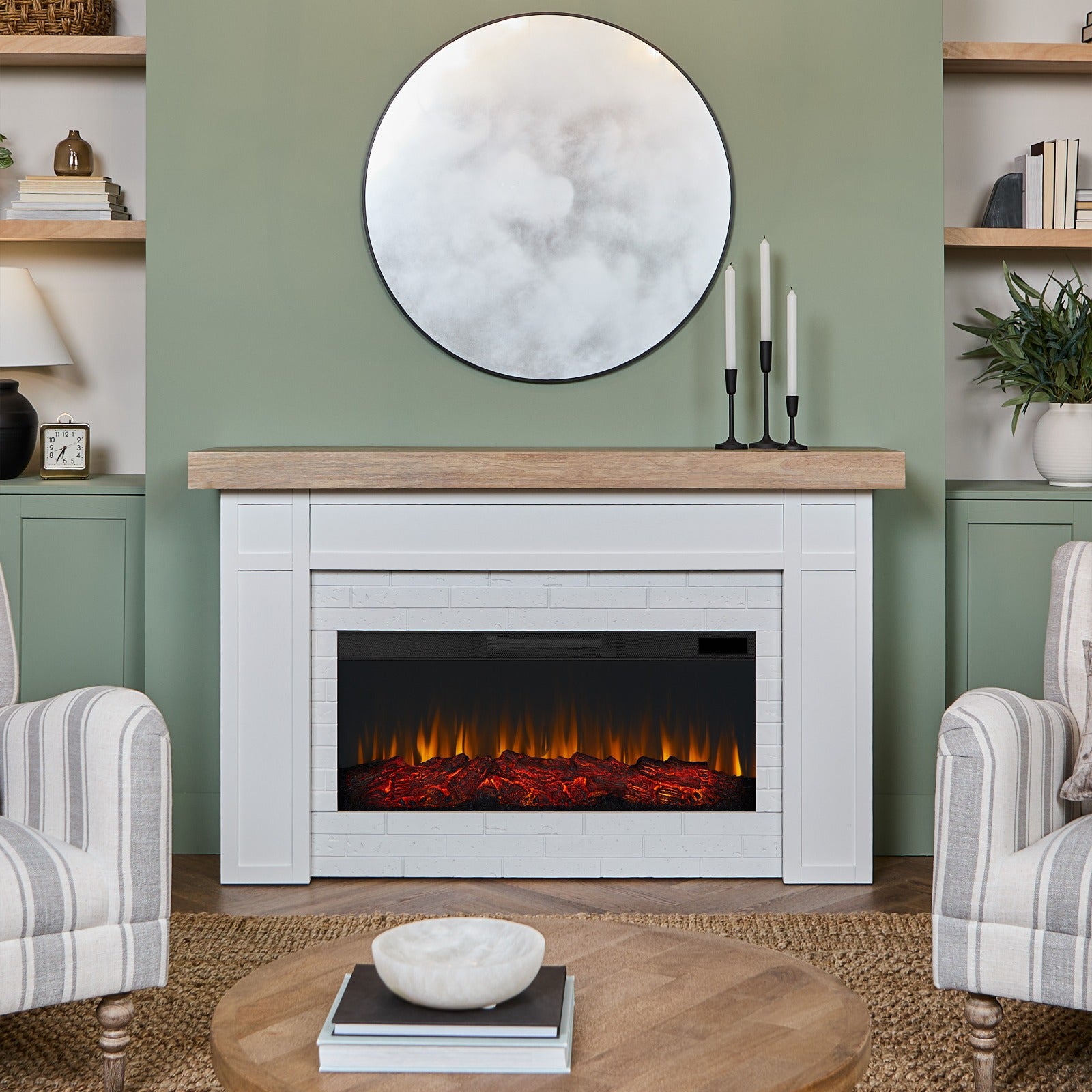 Cravenhall Landscape Electric Fireplace - Real Flame