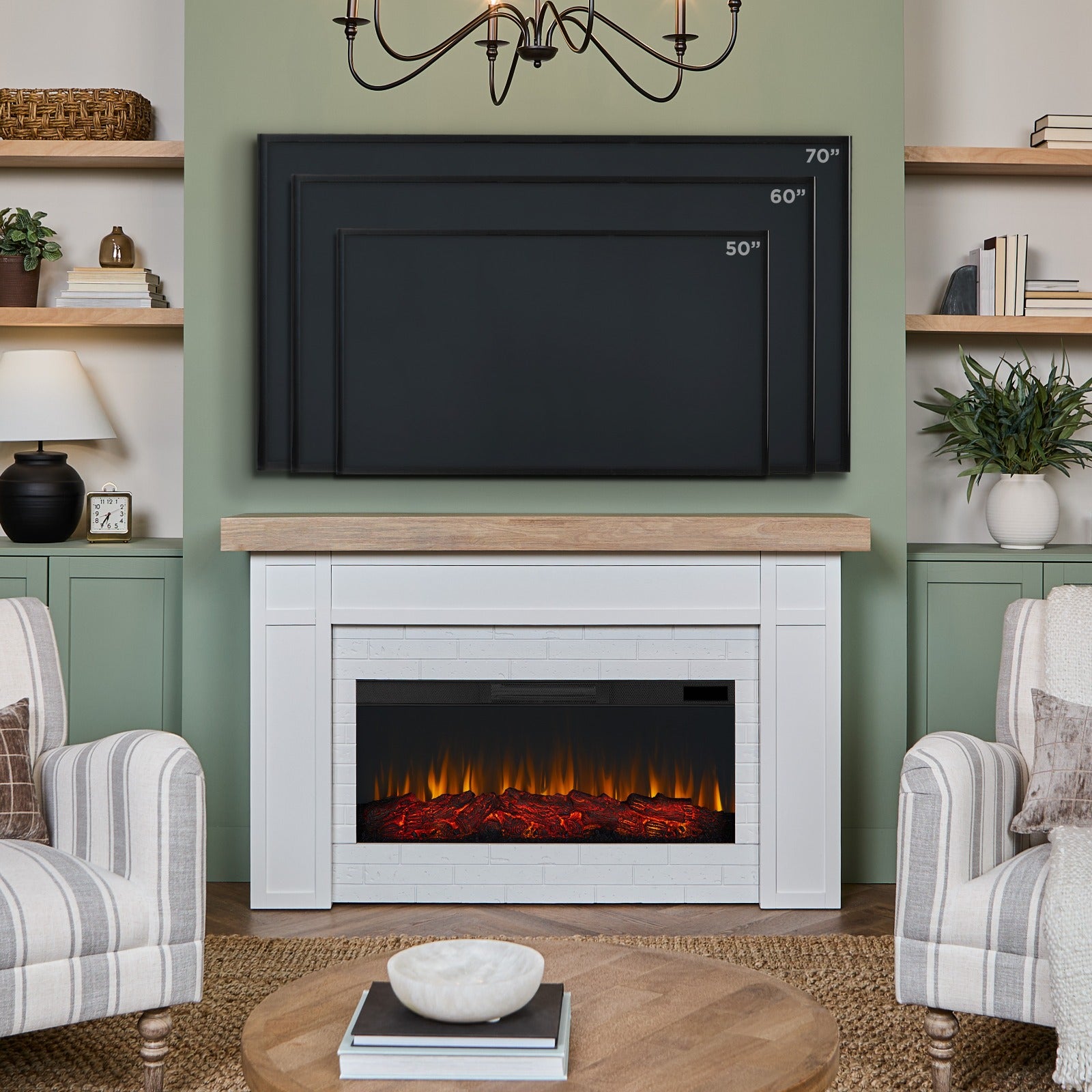 Cravenhall Landscape Electric Fireplace - Real Flame