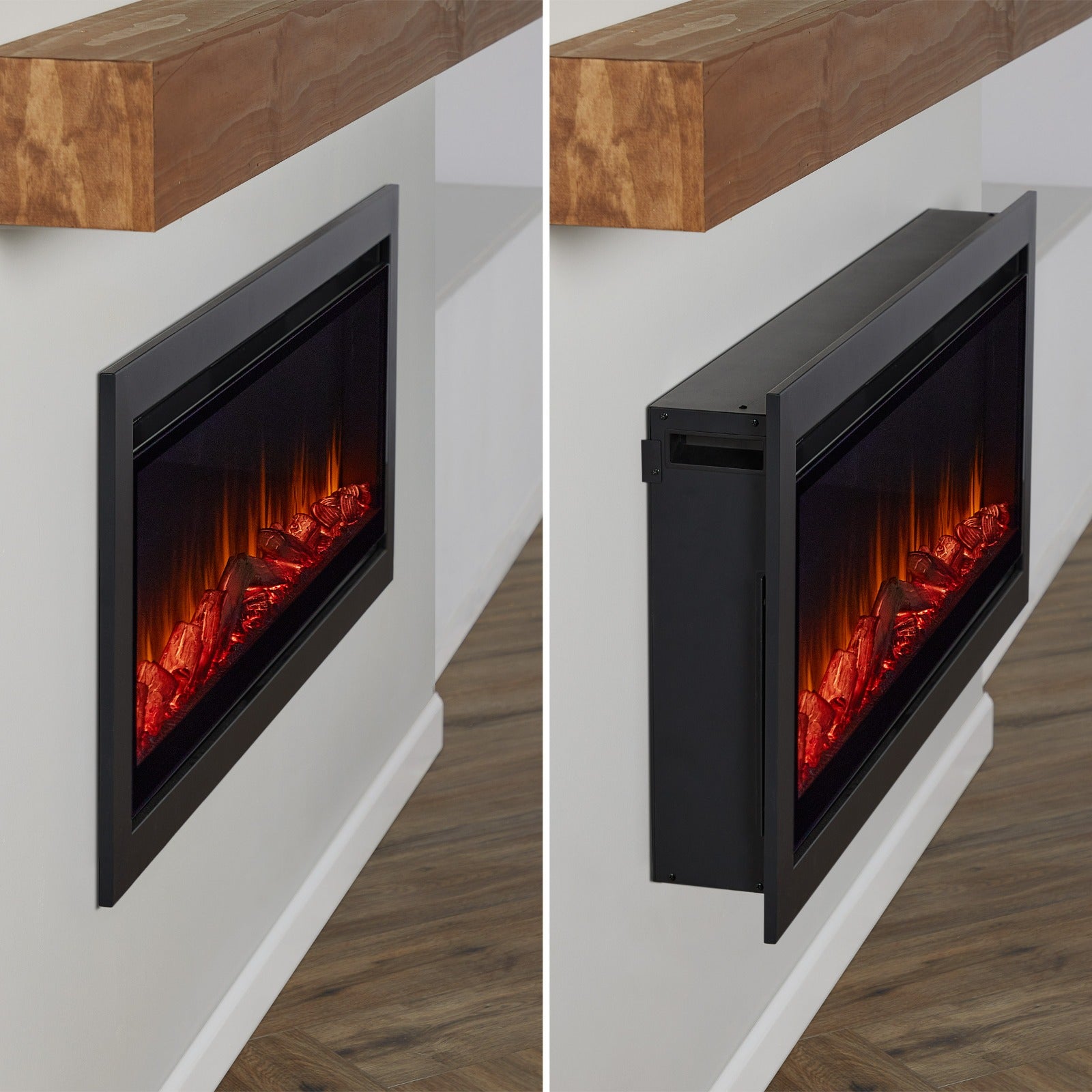 Real Flame® 49" Wall - Mount or Recessed Electric Fireplace Insert - Real Flame