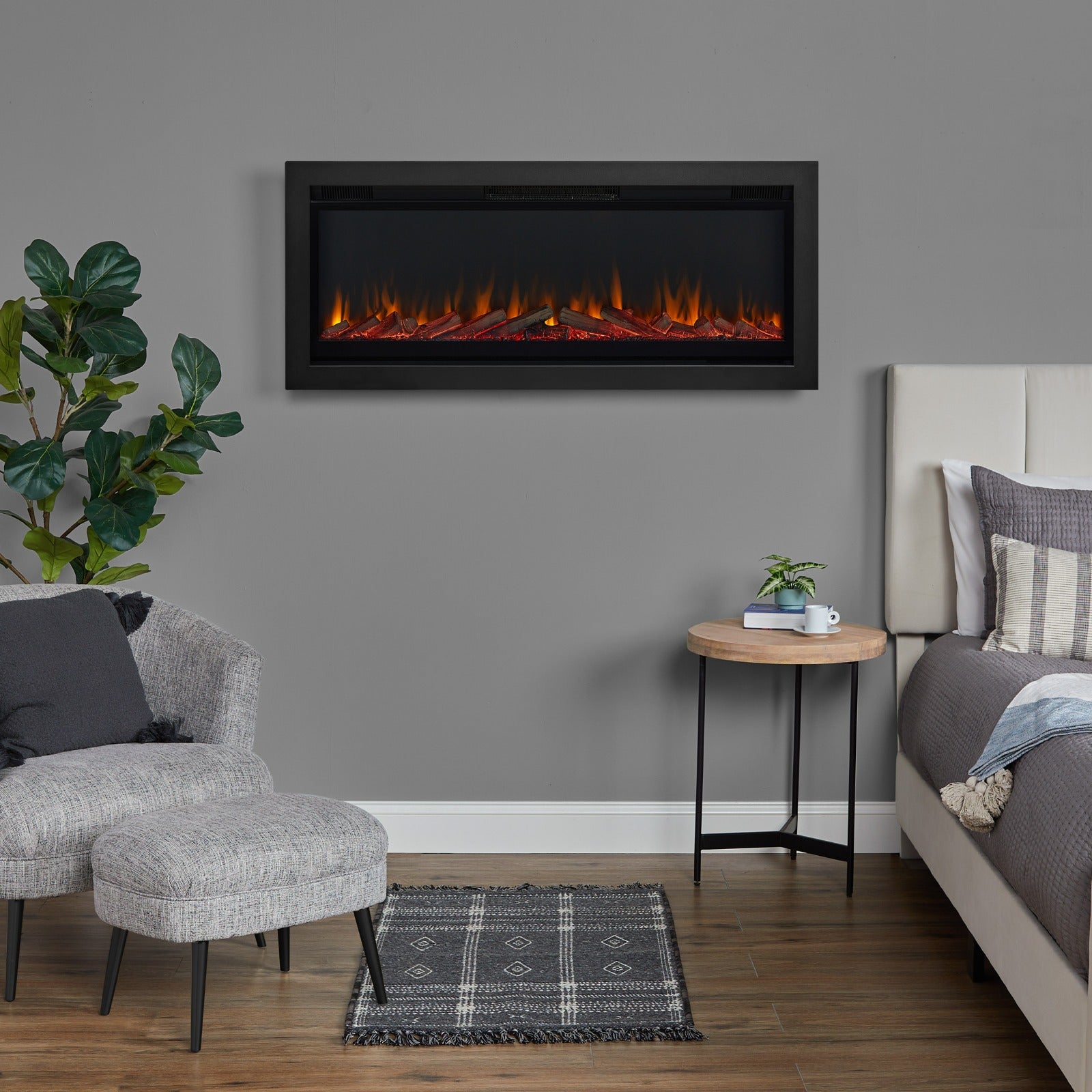 Real Flame® 49" Wall - Mount or Recessed Electric Fireplace Insert - Real Flame