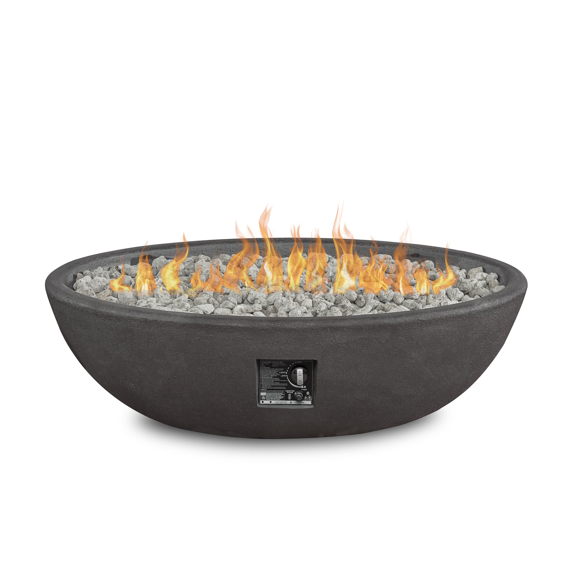 Riverside 48" Oval Propane Fire Pit Bowl - Real Flame