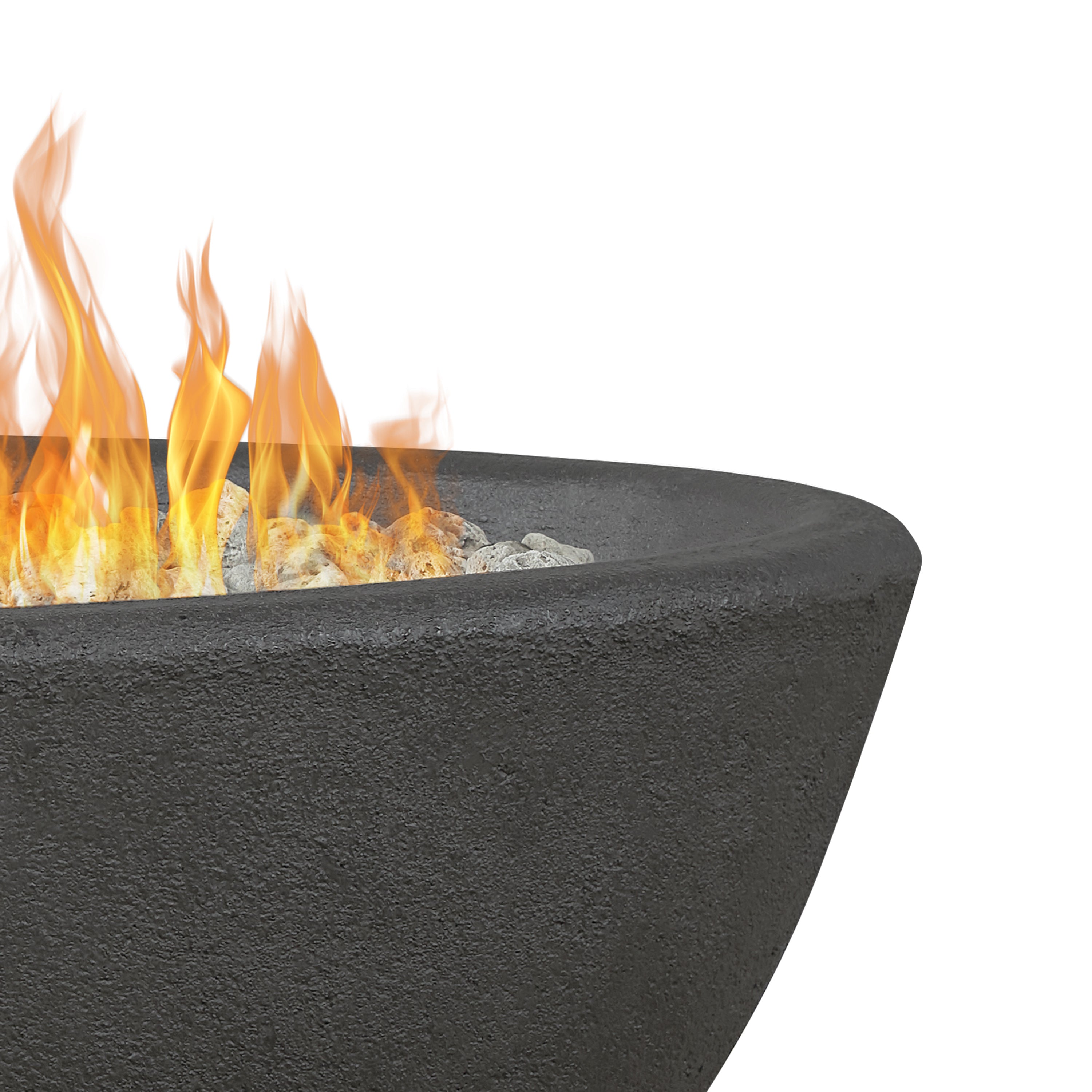 Riverside 48" Oval Propane Fire Pit Bowl - Real Flame