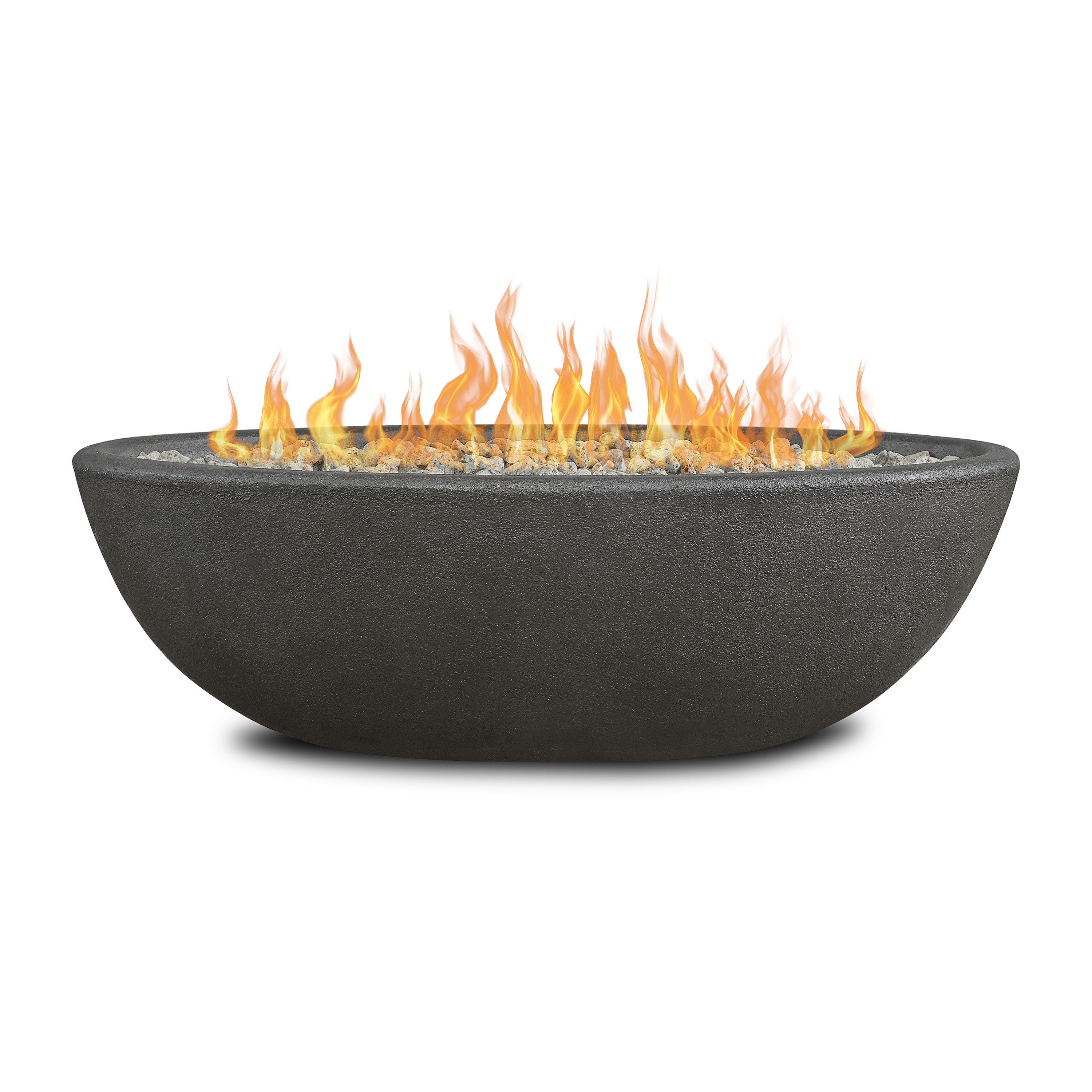 Riverside 48" Oval Propane Fire Pit Bowl - Real Flame
