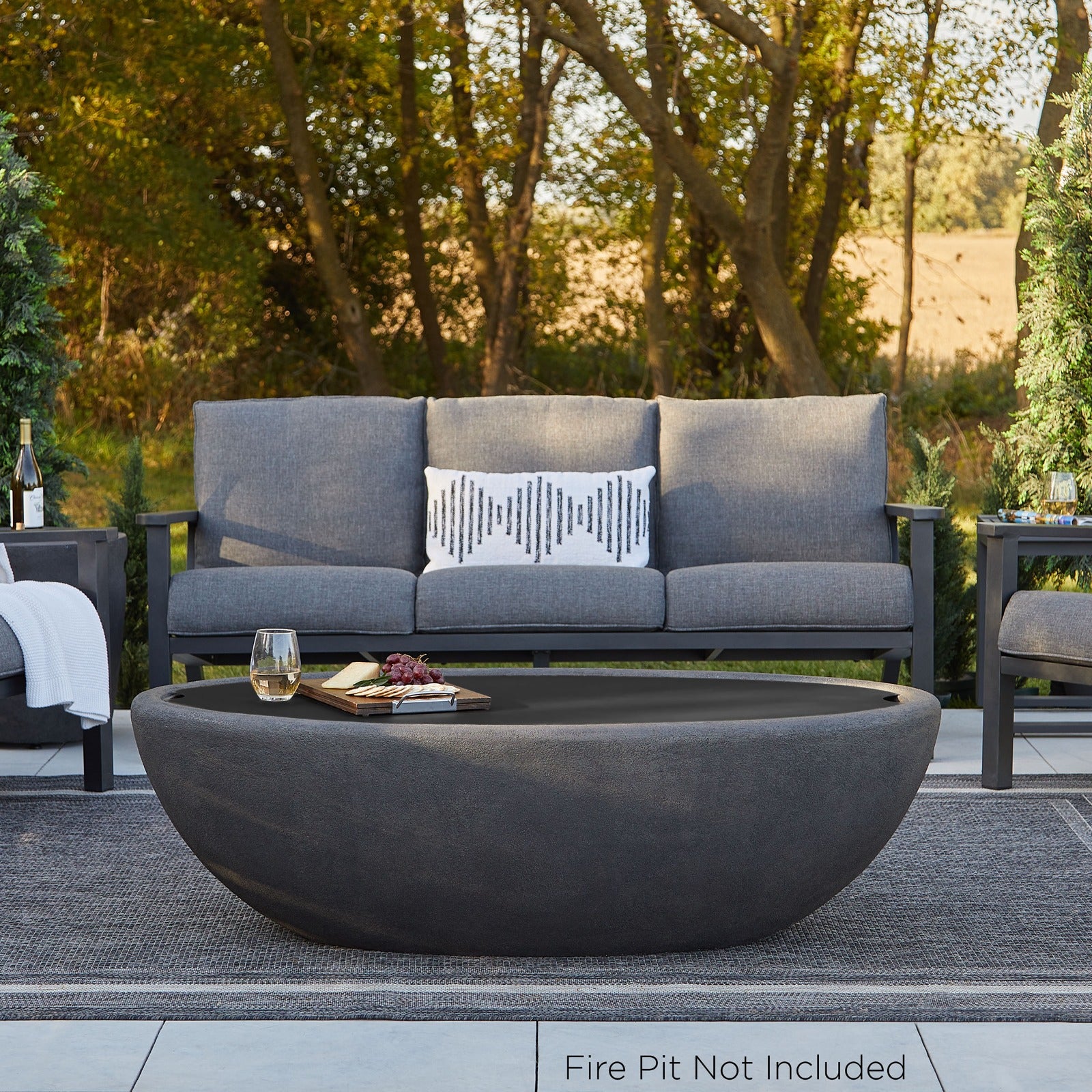Riverside Large Oval Steel Burner Lid - Real Flame