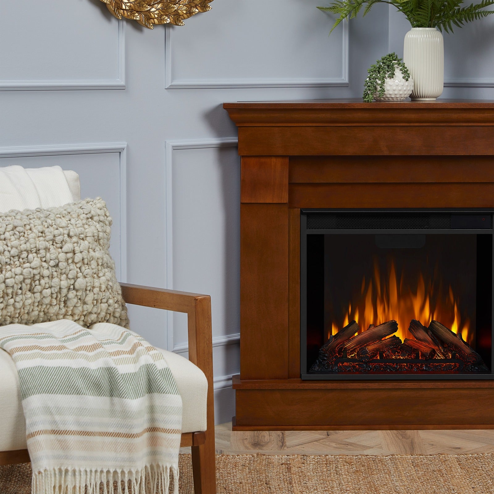 Chateau Corner Electric Fireplace - Real Flame