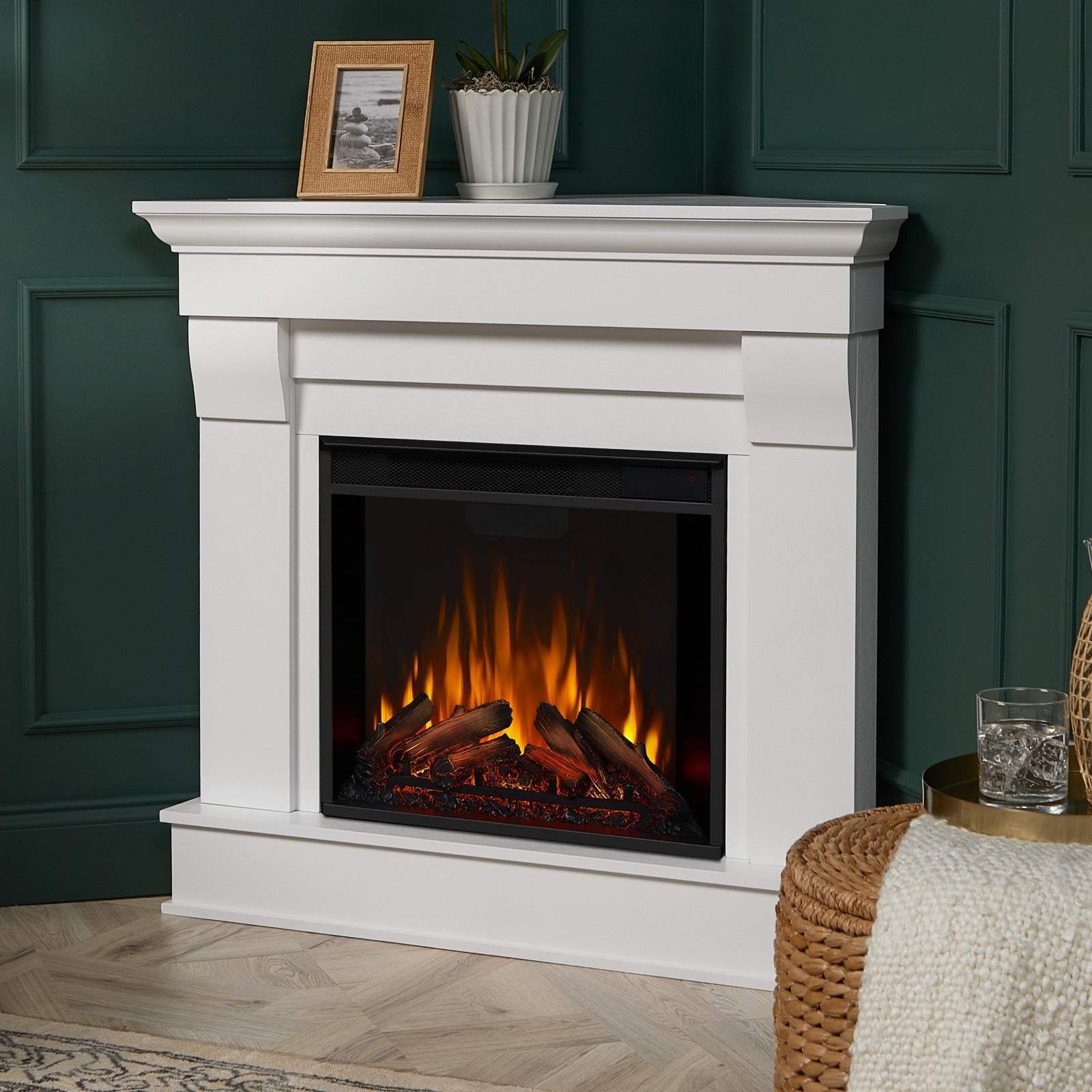 Chateau Corner Electric Fireplace - Real Flame