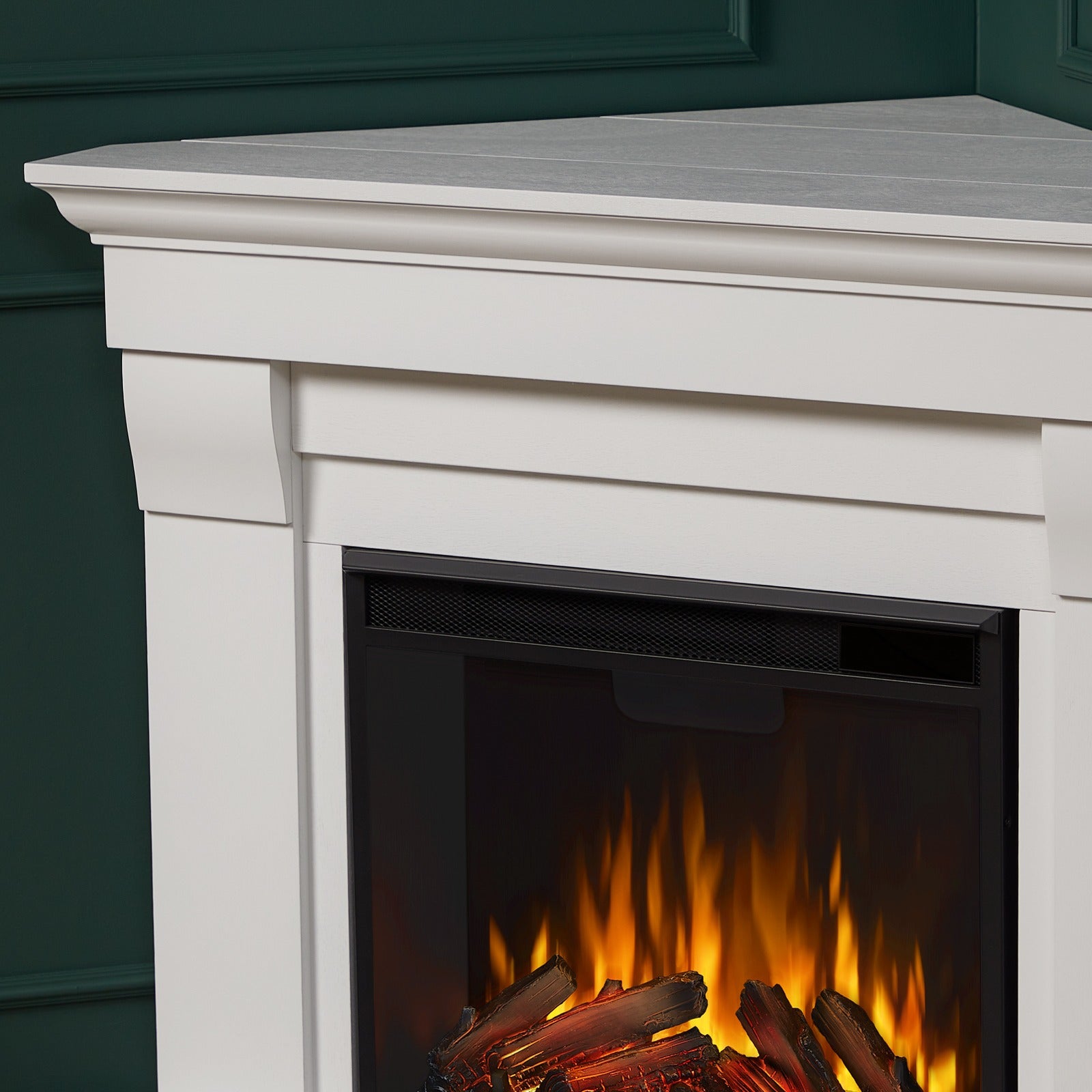 Chateau Corner Electric Fireplace - Real Flame
