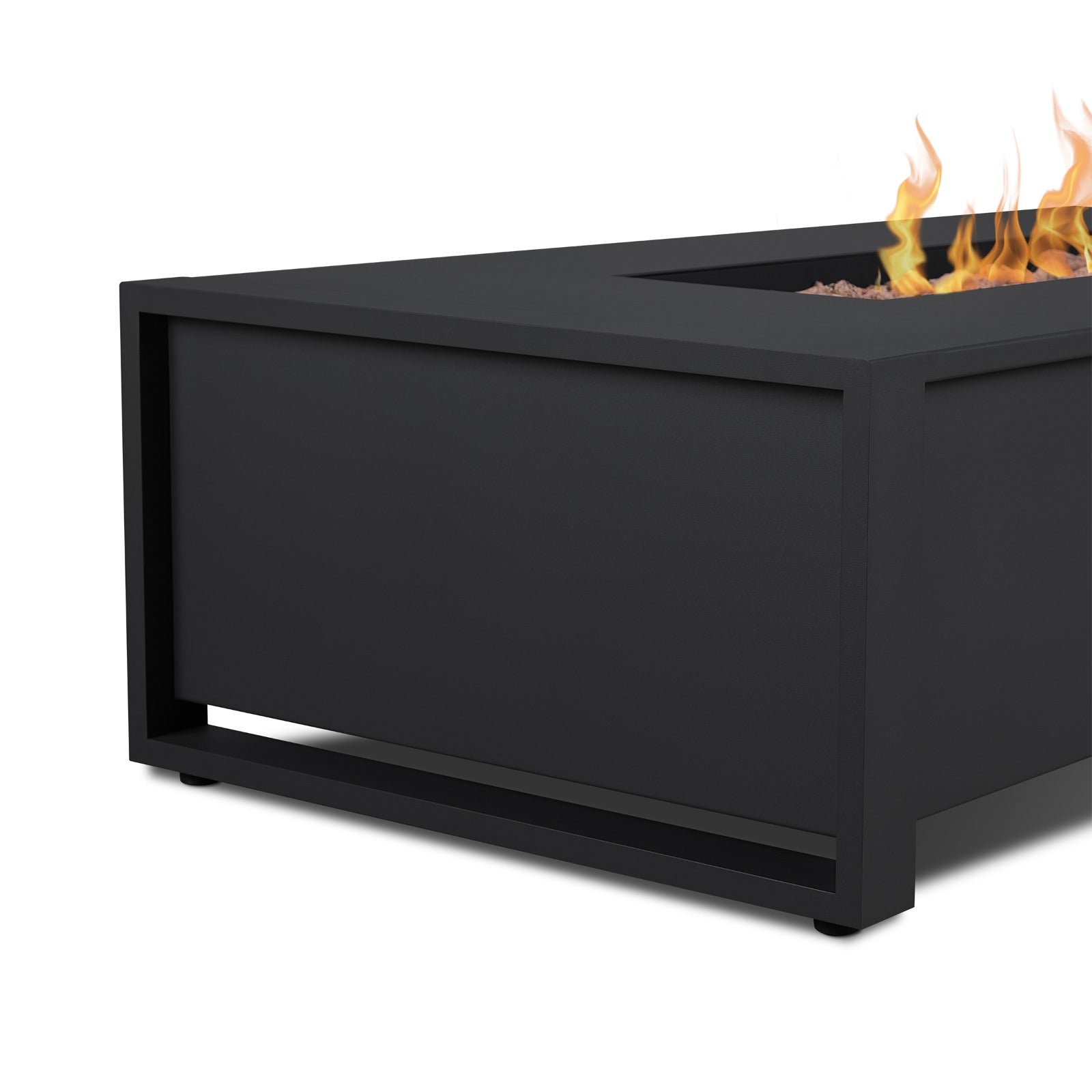 Keenan 52" Rectangle Propane Fire Pit Table - Real Flame