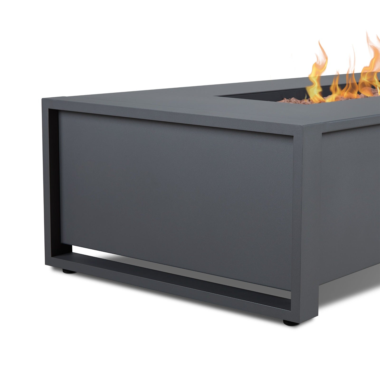 Keenan 52" Rectangle Propane Fire Pit Table - Real Flame