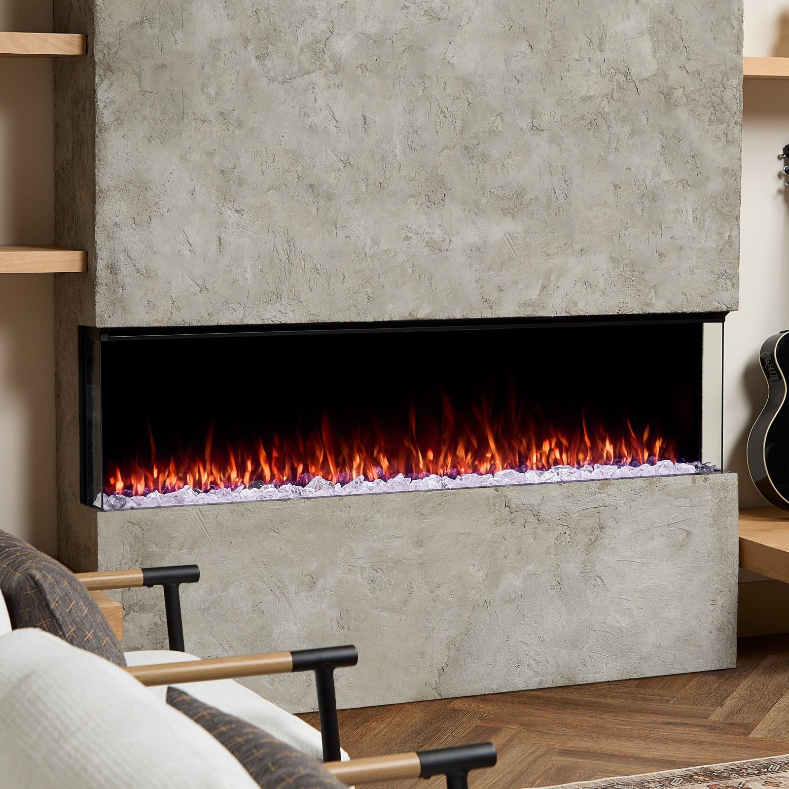 Real Flame® 64" 3 - Sided SMART Electric Fireplace Insert - Real Flame