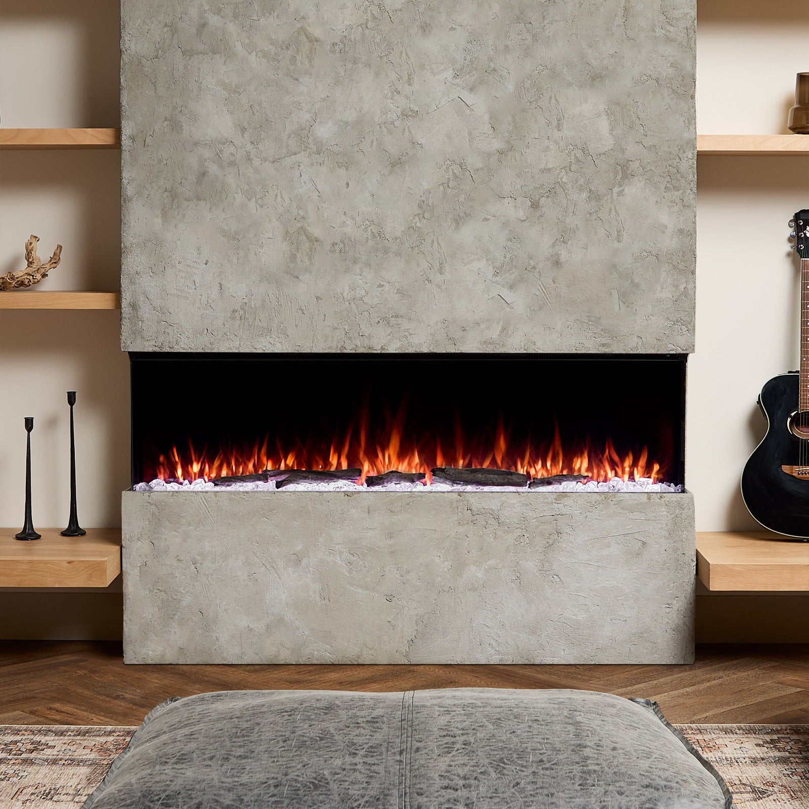 Real Flame® 64" 3 - Sided SMART Electric Fireplace Insert - Real Flame