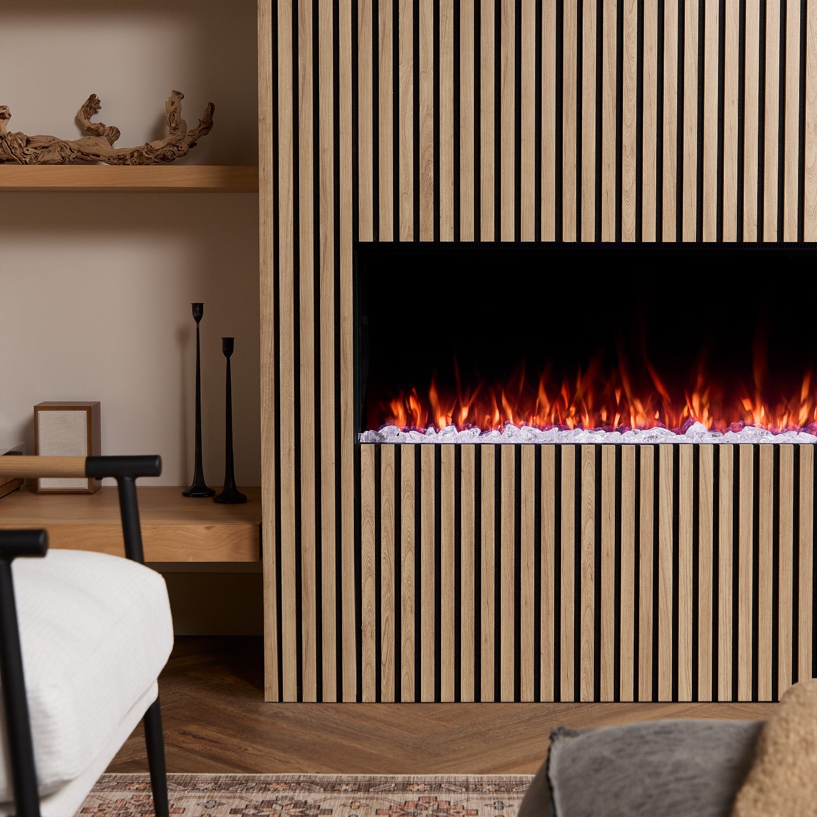 Real Flame® 64" 3 - Sided SMART Electric Fireplace Insert - Real Flame