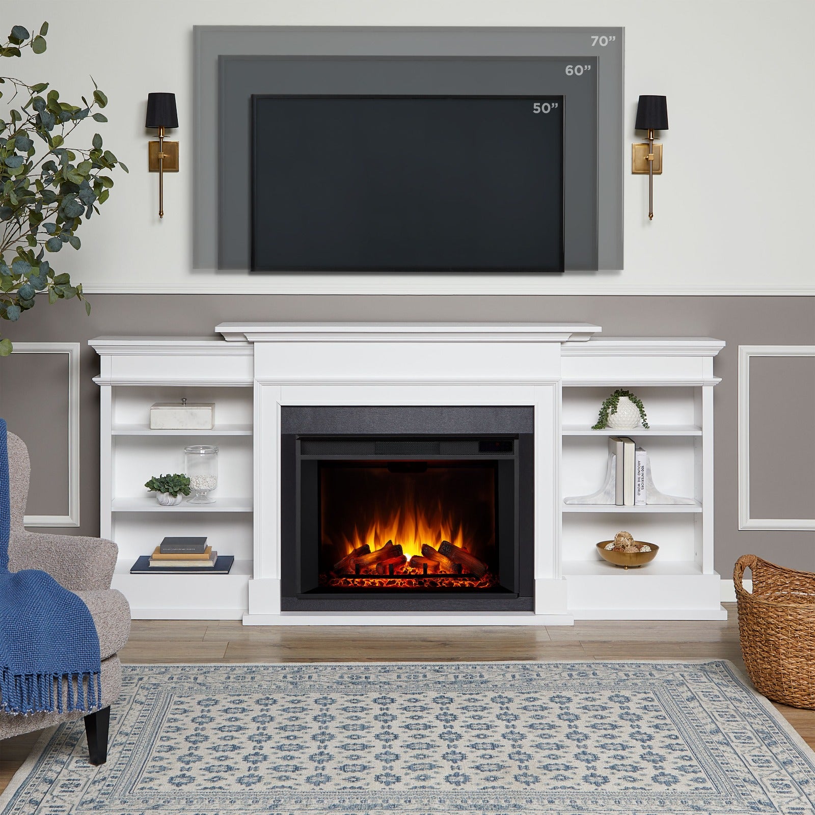 Ashton Grand Electric Fireplace TV Stand - Real Flame