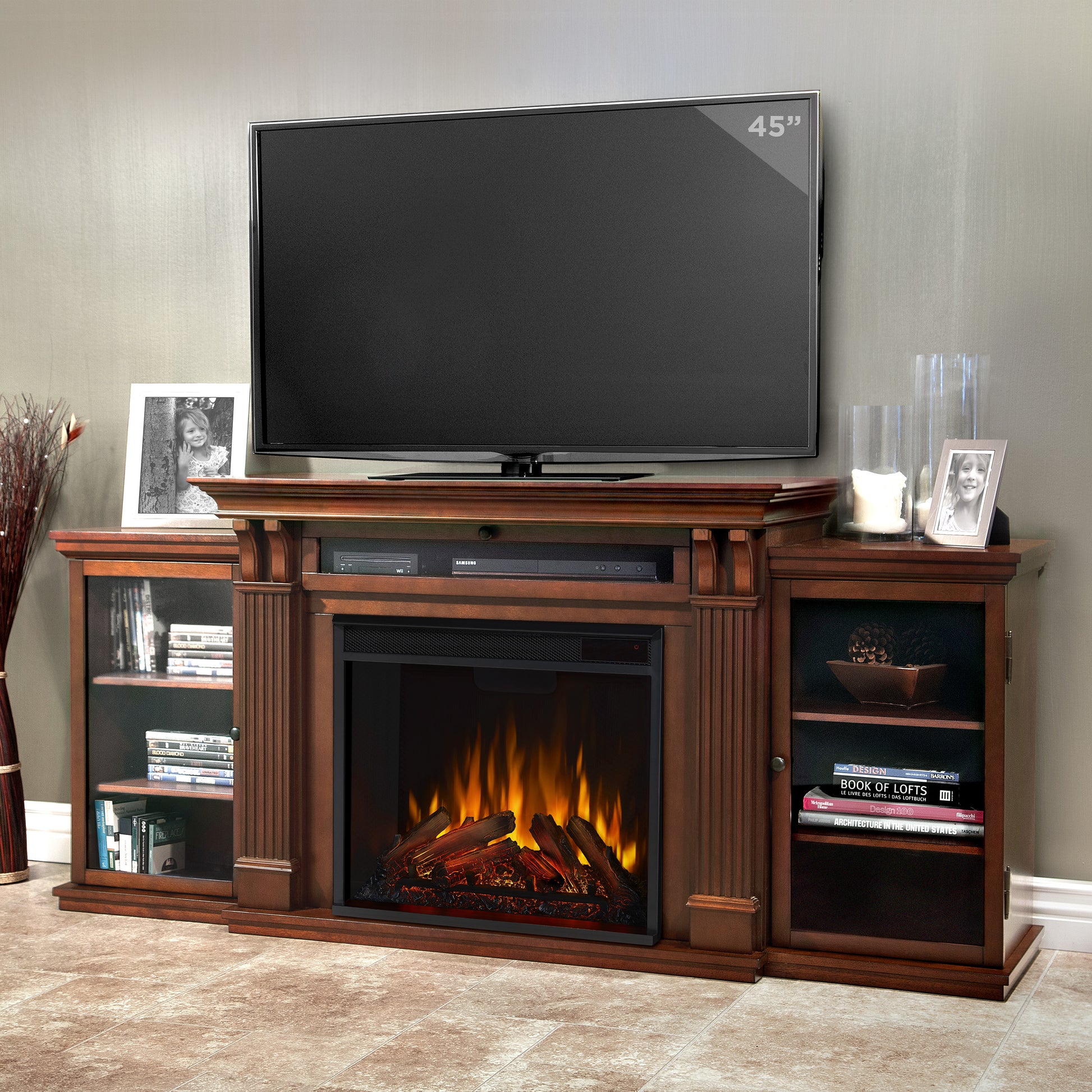 Calie Electric Fireplace TV Stand - Real Flame