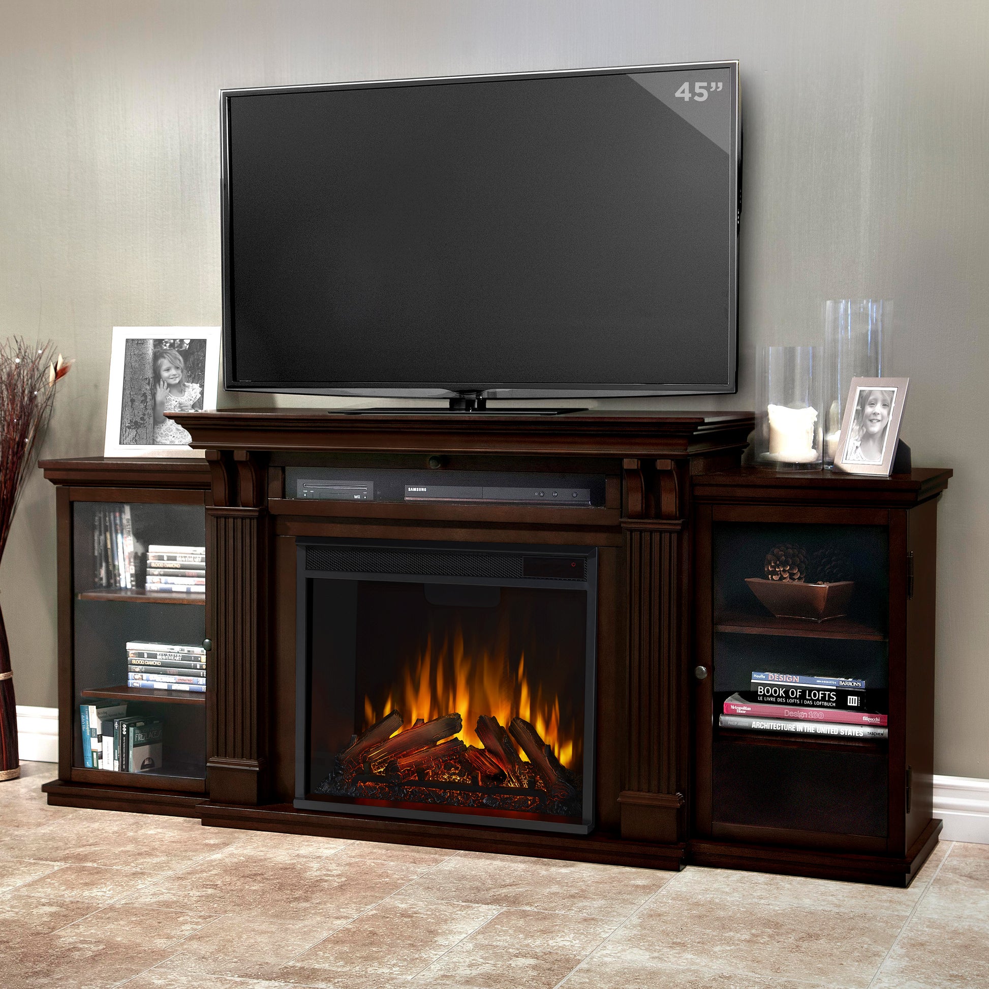 Calie Electric Fireplace TV Stand - Real Flame