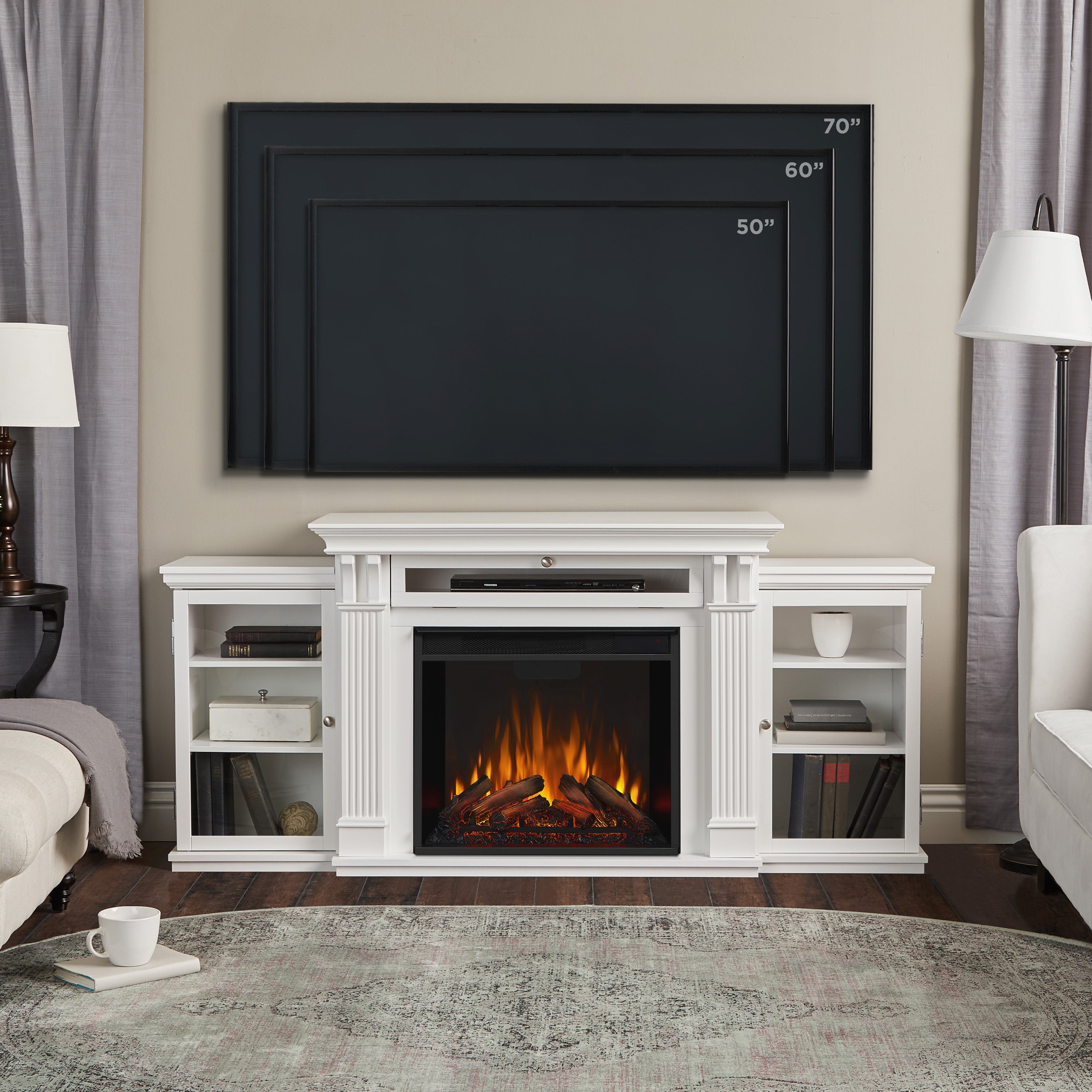 Calie Electric Fireplace TV Stand - Real Flame