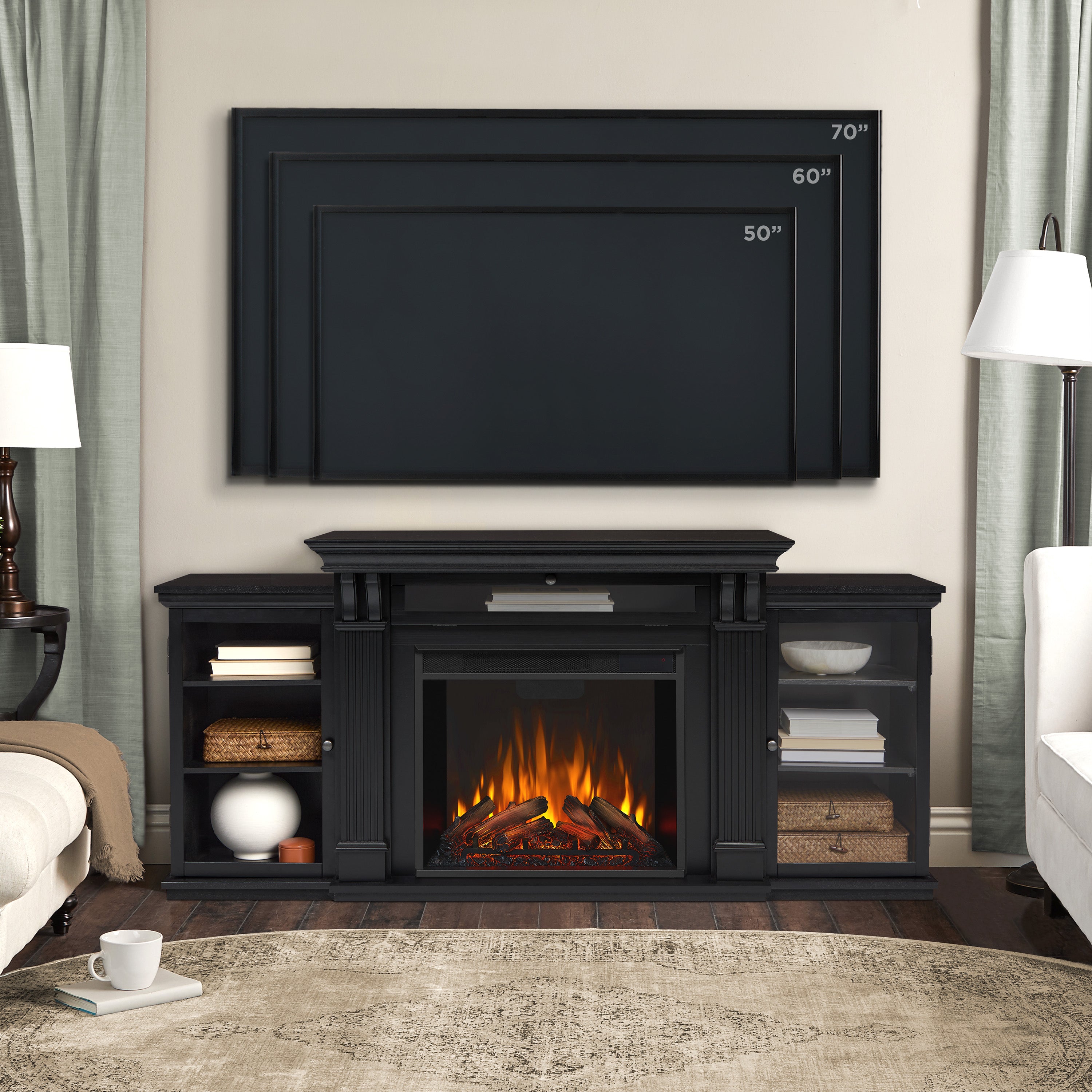 Calie Electric Fireplace TV Stand - Real Flame