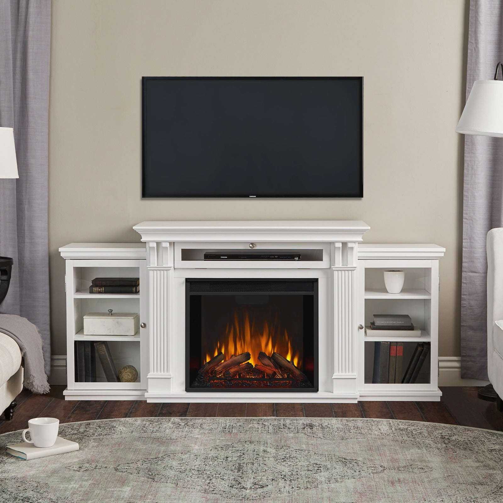 Calie Electric Fireplace TV Stand - Real Flame
