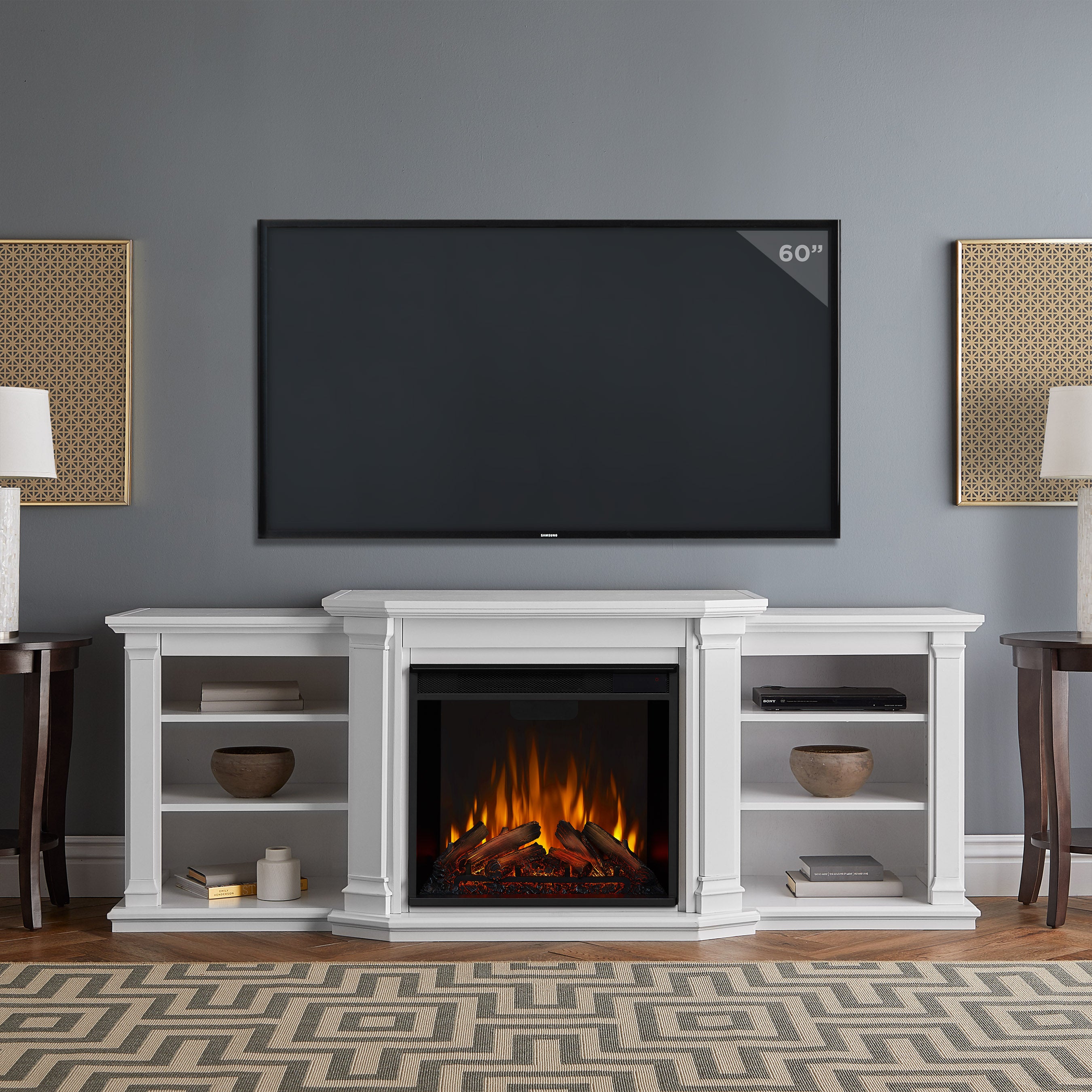 Valmont Electric Fireplace TV Stand - Real Flame