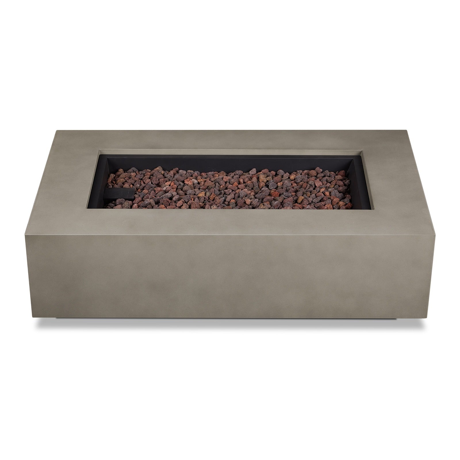 Aegean 50" Rectangle Propane or Natural Gas Fire Pit Table - Real Flame
