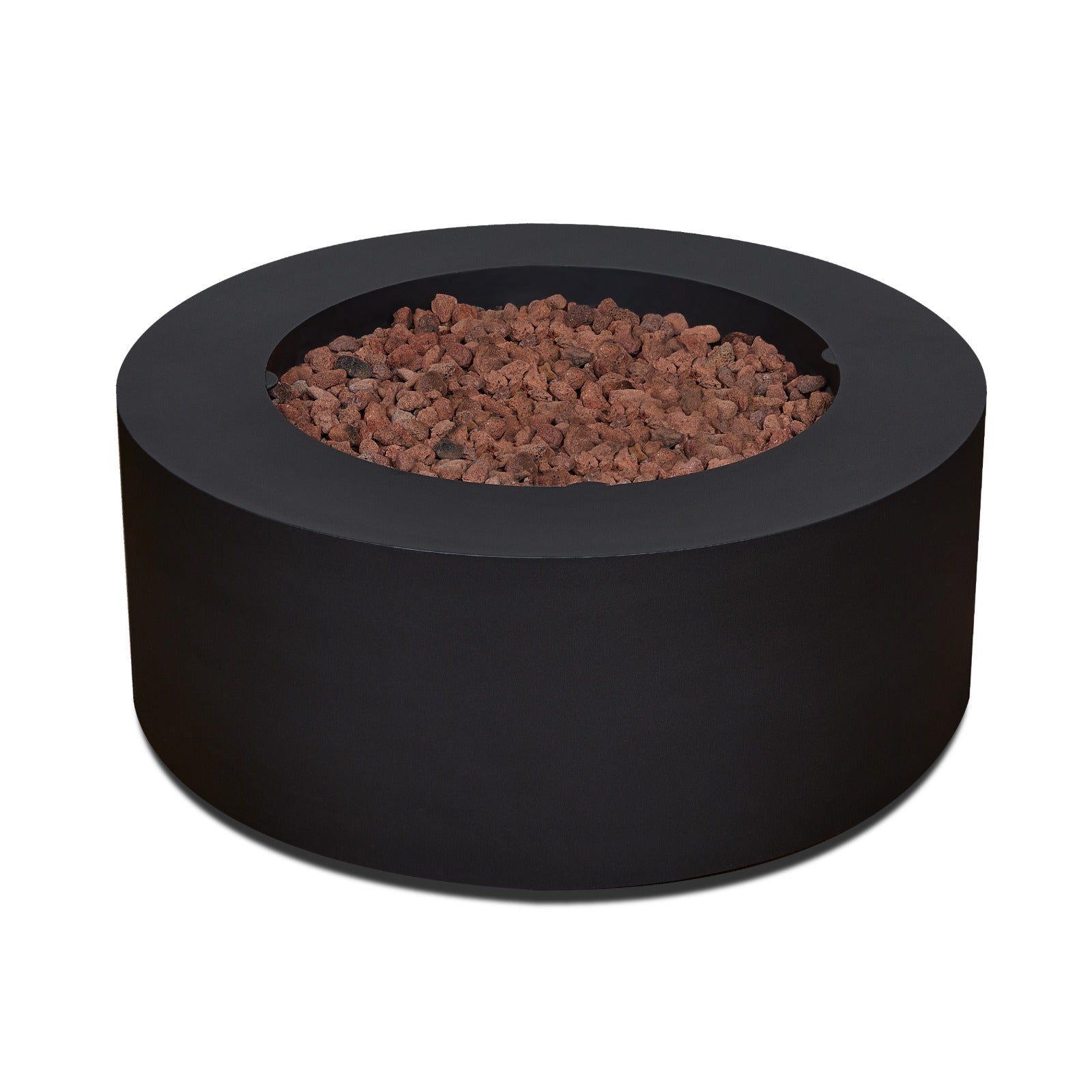 Aegean Round Propane or Natural Gas Fire Pit Table - Real Flame