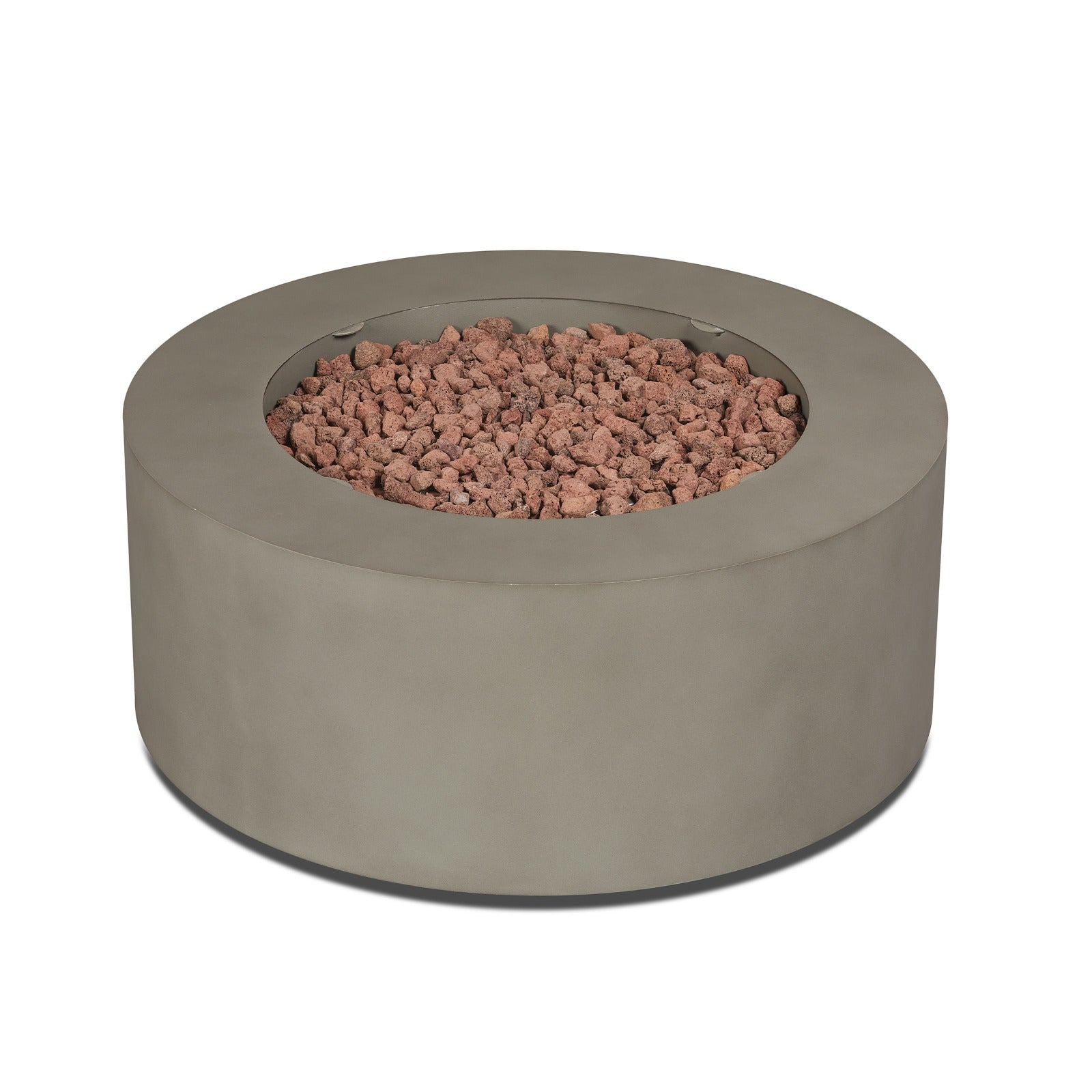 Aegean Round Propane or Natural Gas Fire Pit Table - Real Flame