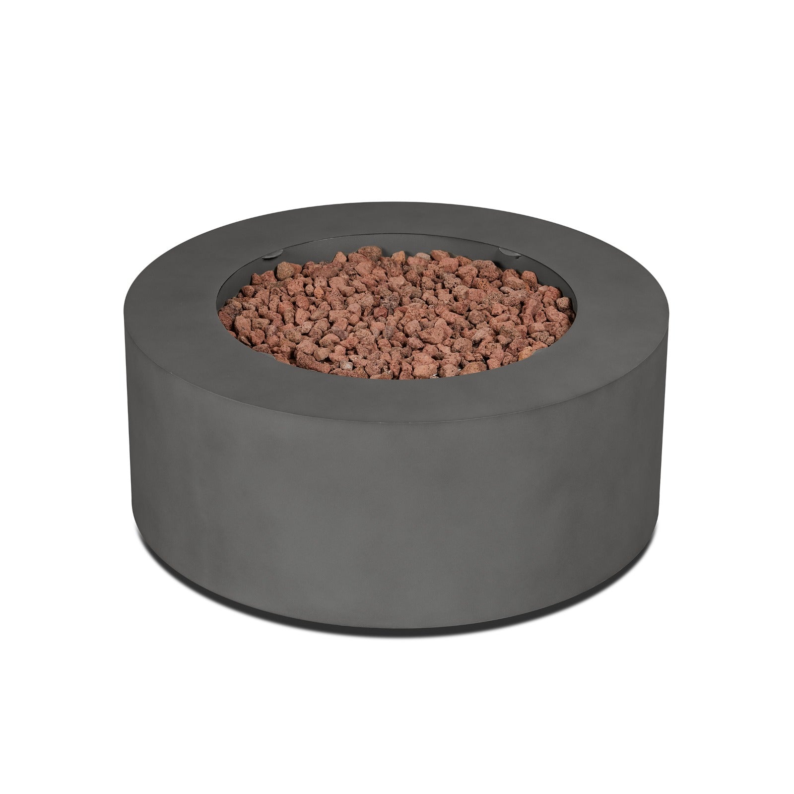 Aegean Round Propane or Natural Gas Fire Pit Table - Real Flame