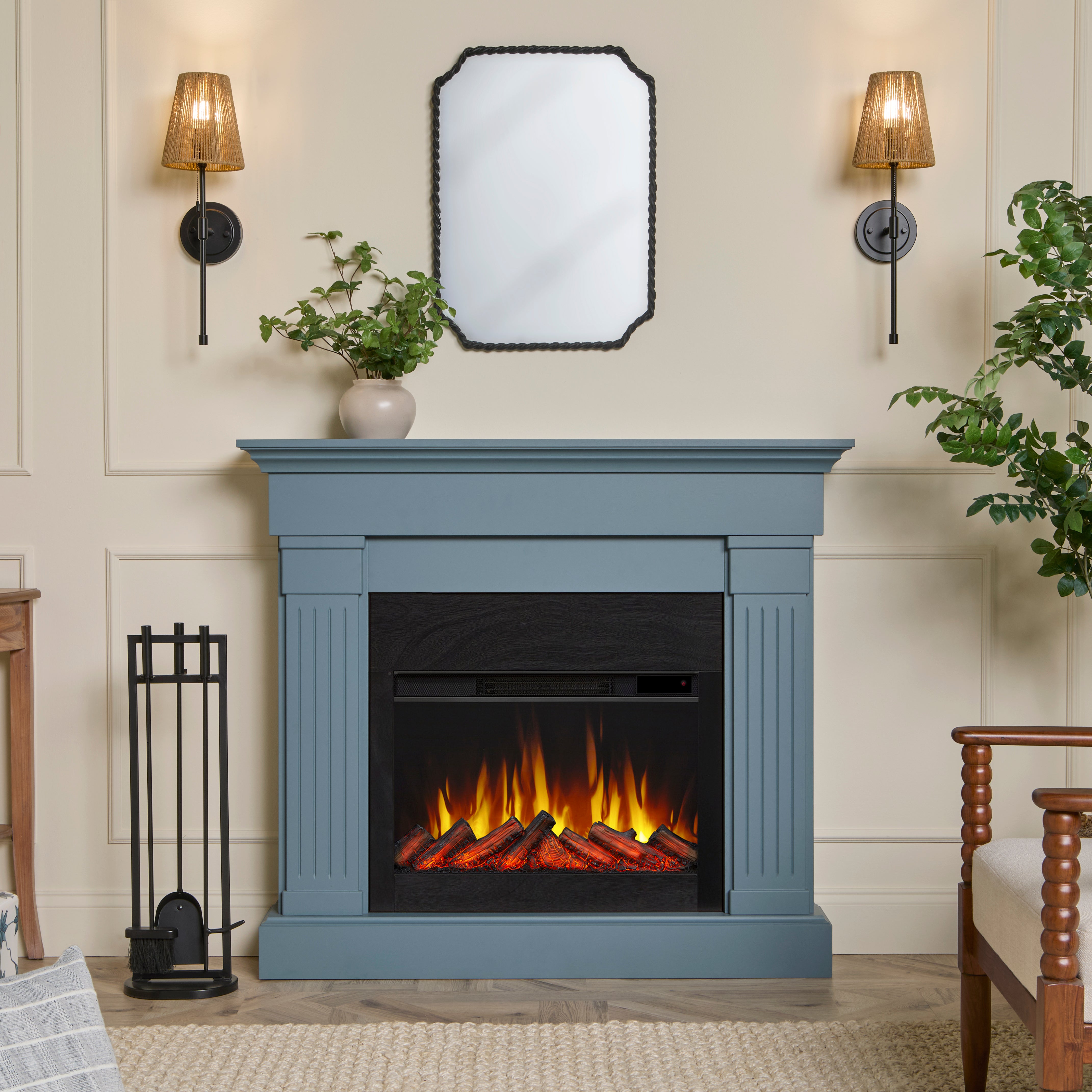 Crawford Slim Electric Fireplace - Real Flame