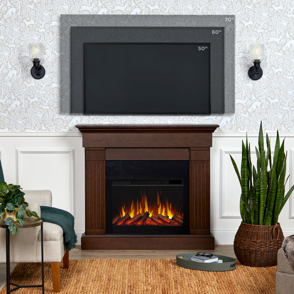 Crawford Slim Electric Fireplace - Real Flame