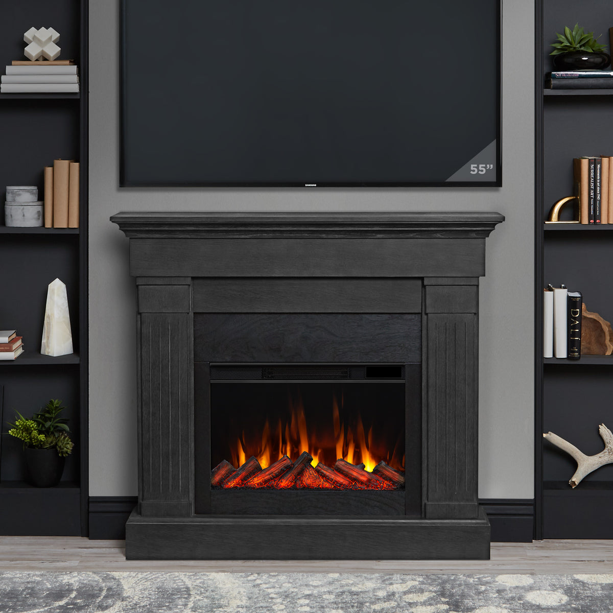 Crawford Slim Electric Fireplace - Real Flame