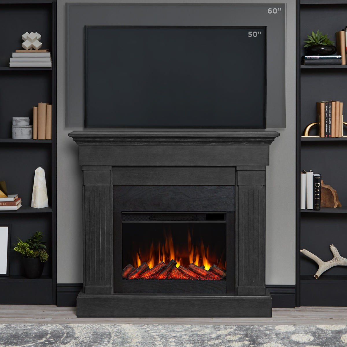 Crawford Slim Electric Fireplace - Real Flame
