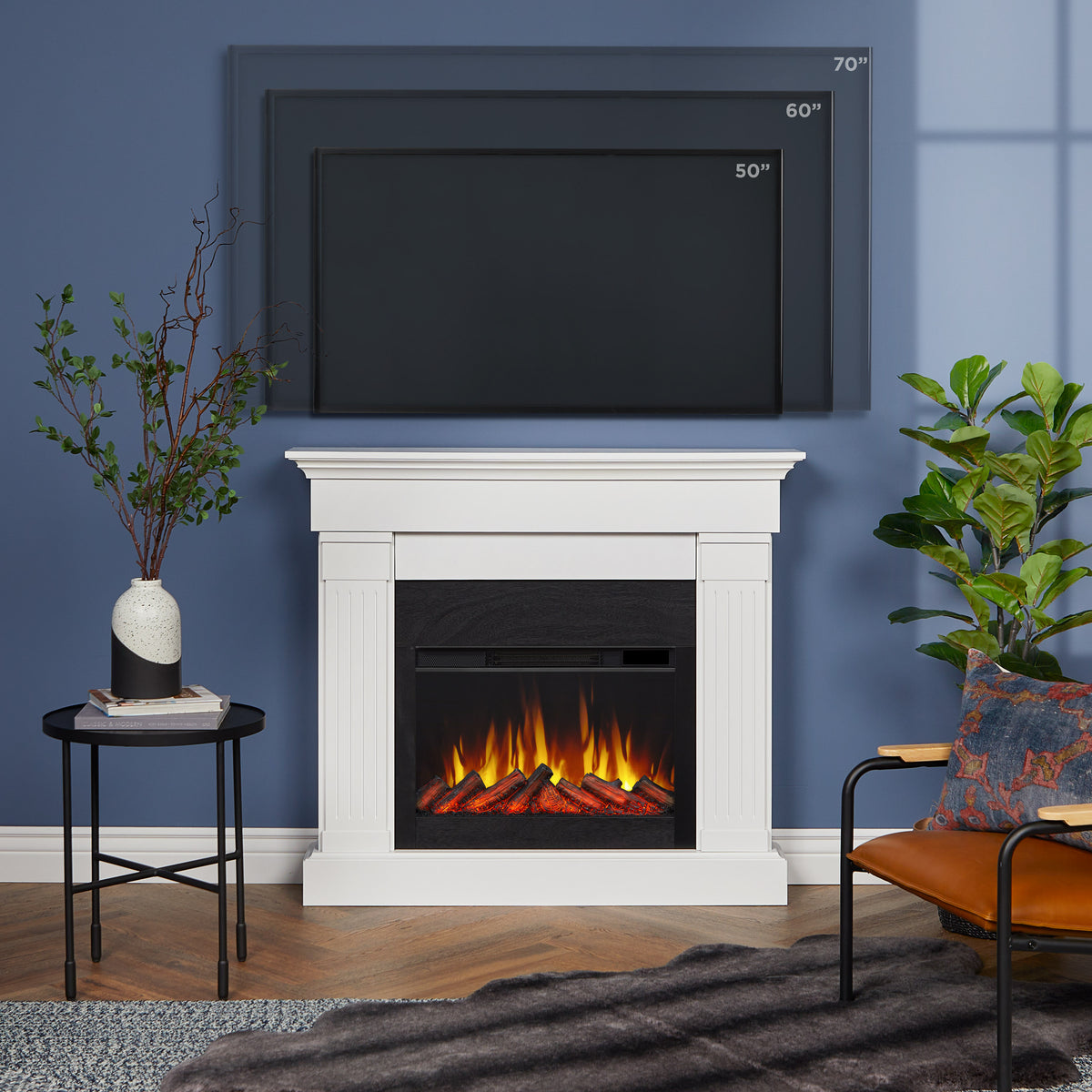 Crawford Slim Electric Fireplace - Real Flame