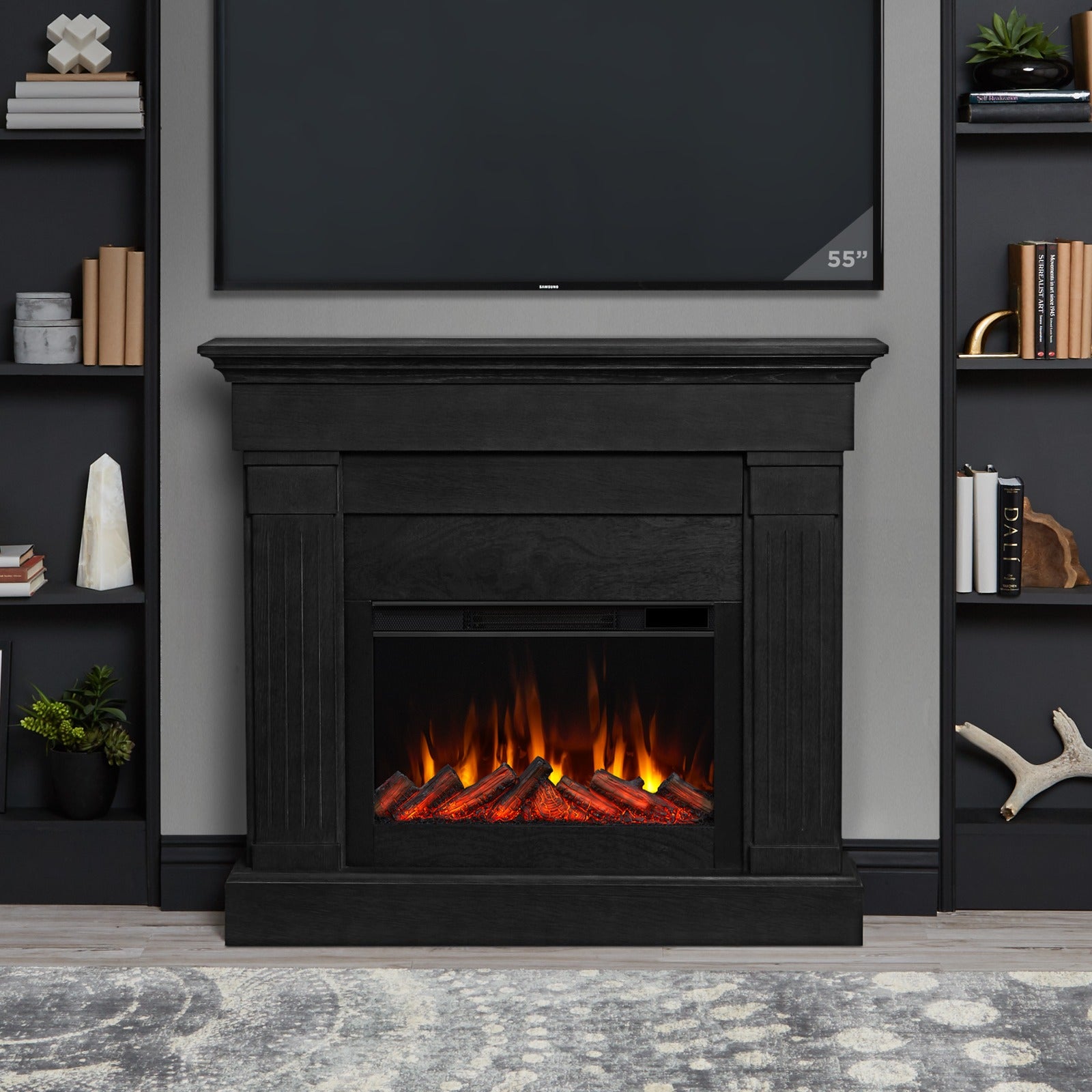 Crawford Slim Electric Fireplace - Real Flame