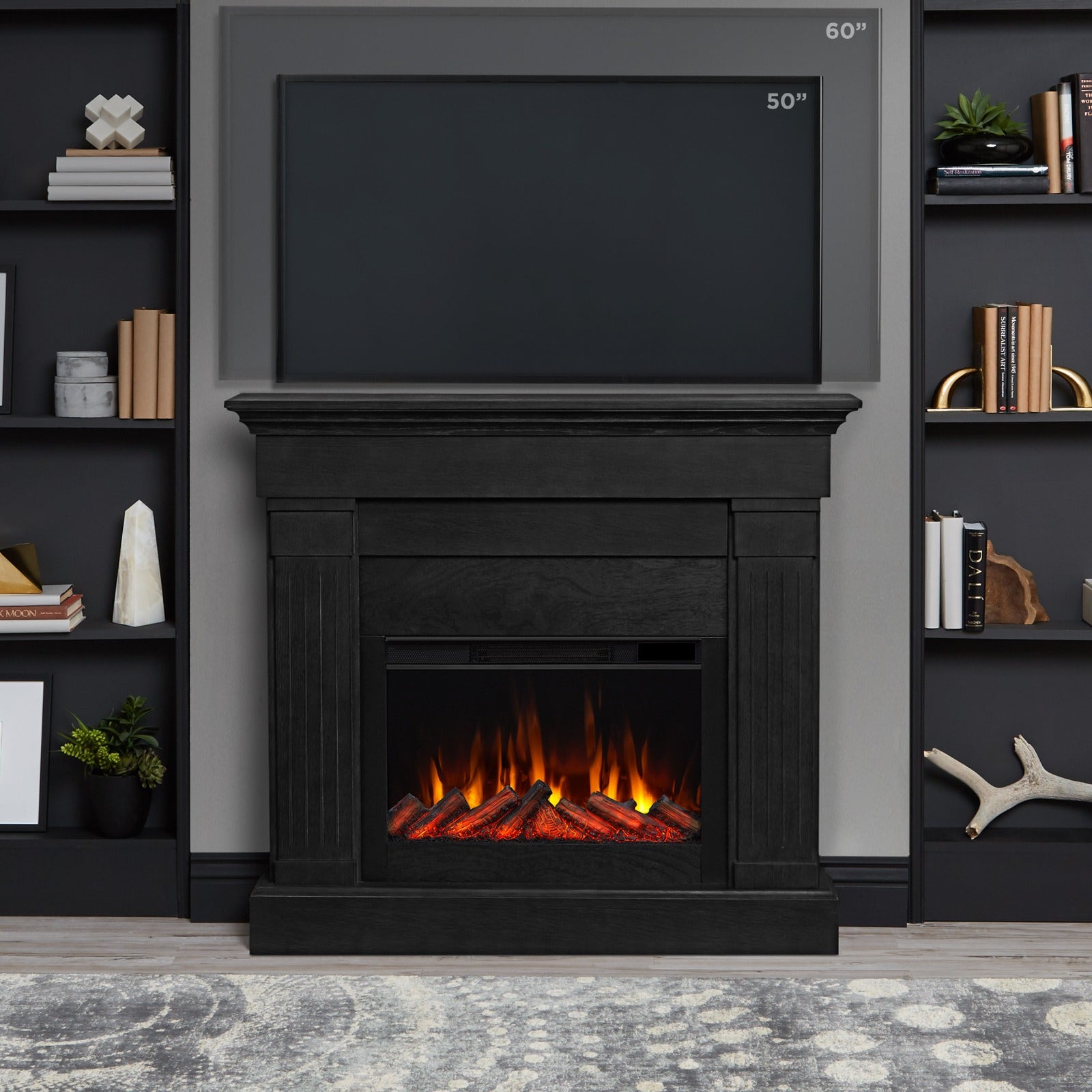 Crawford Slim Electric Fireplace - Real Flame