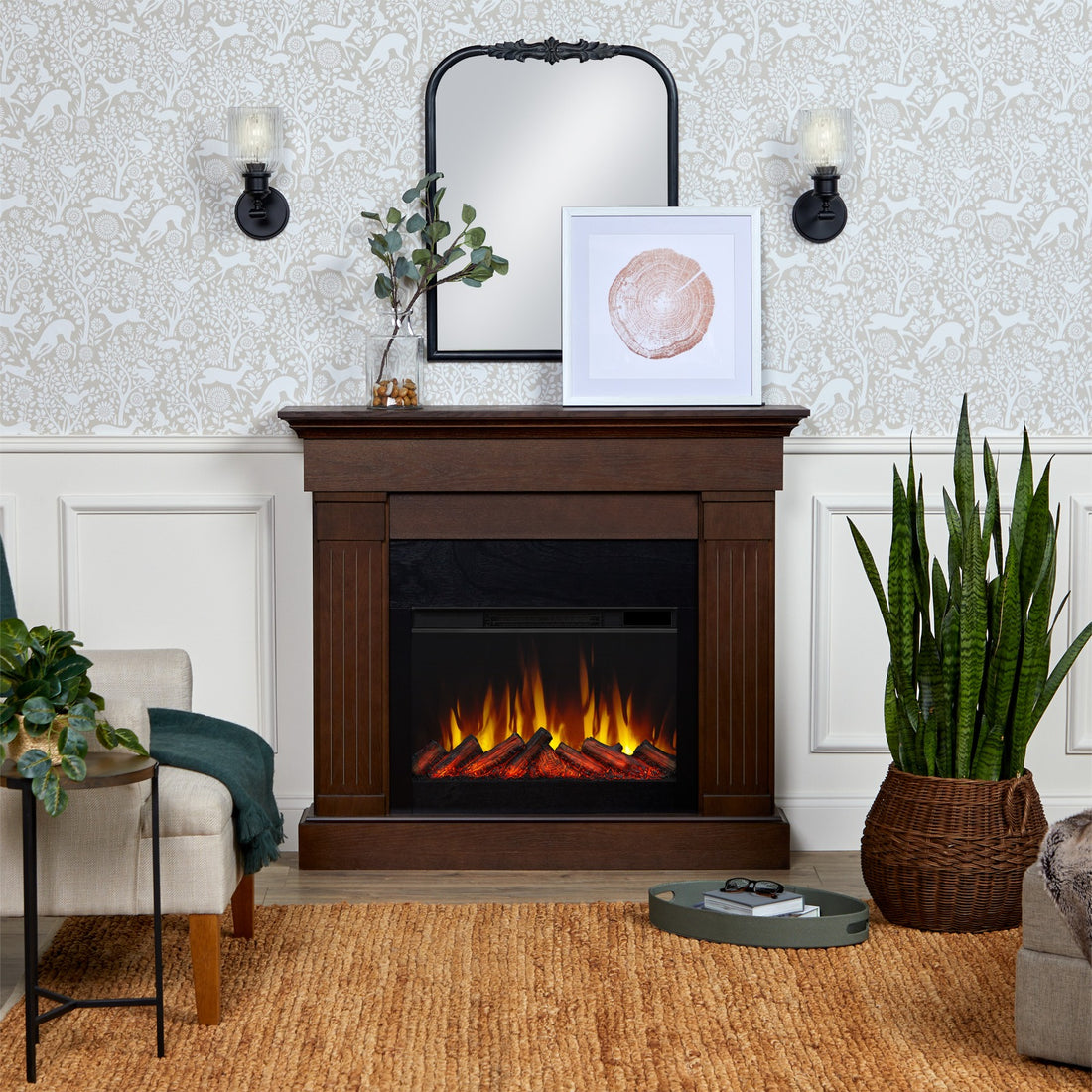 Crawford Slim Electric Fireplace - Real Flame