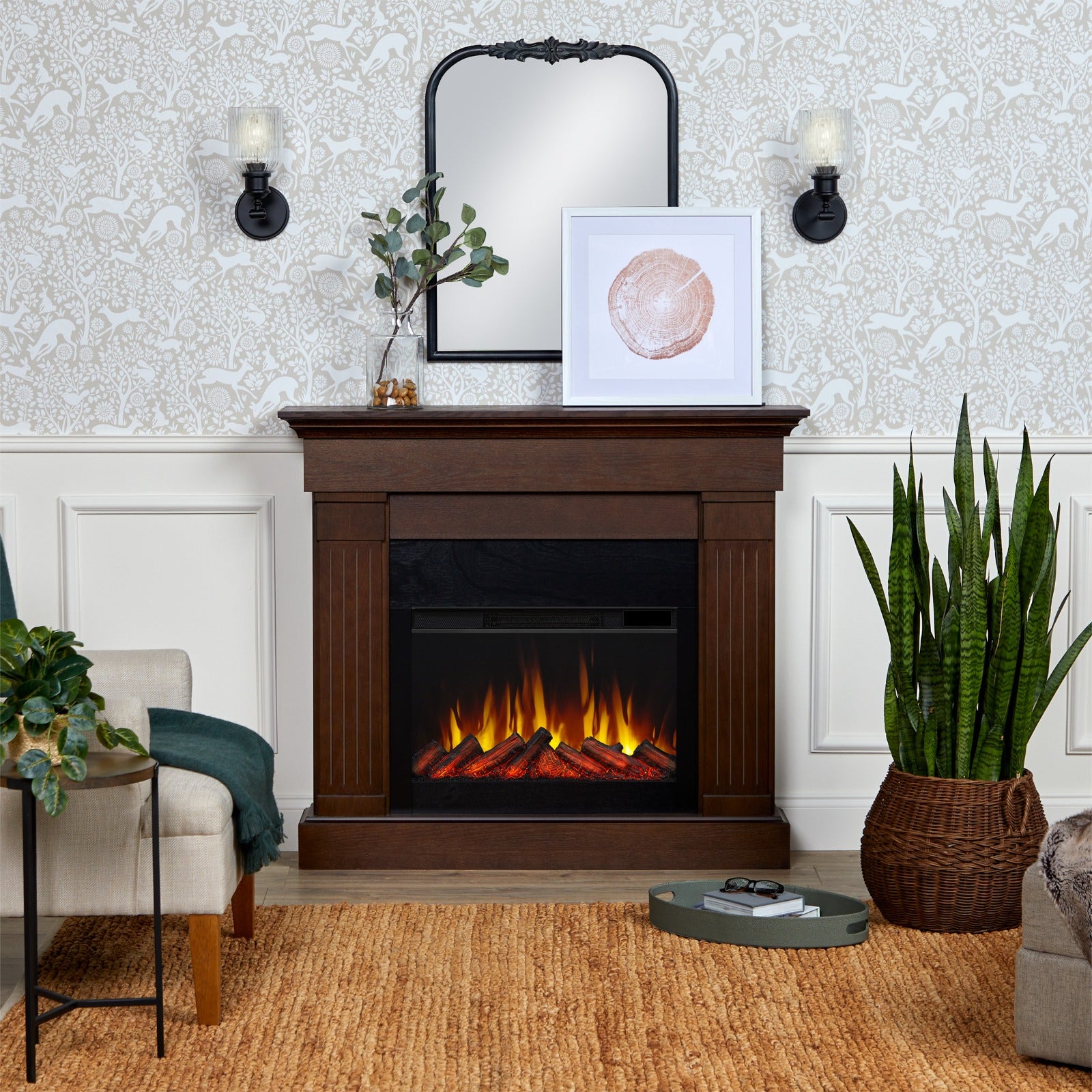 Crawford Slim Electric Fireplace - Real Flame